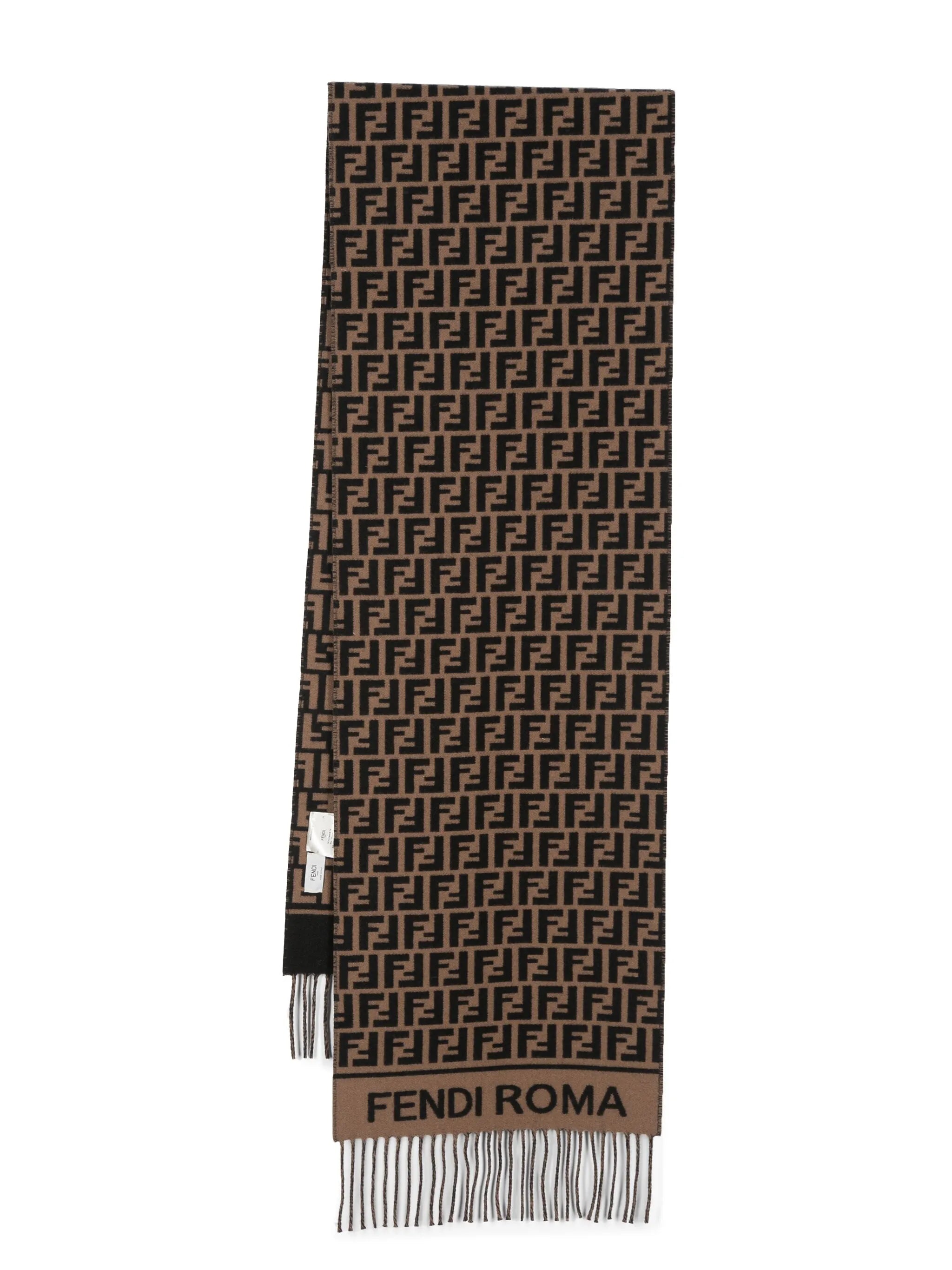 jacquard FF-motif scarf