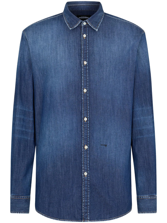 faded denim shirt