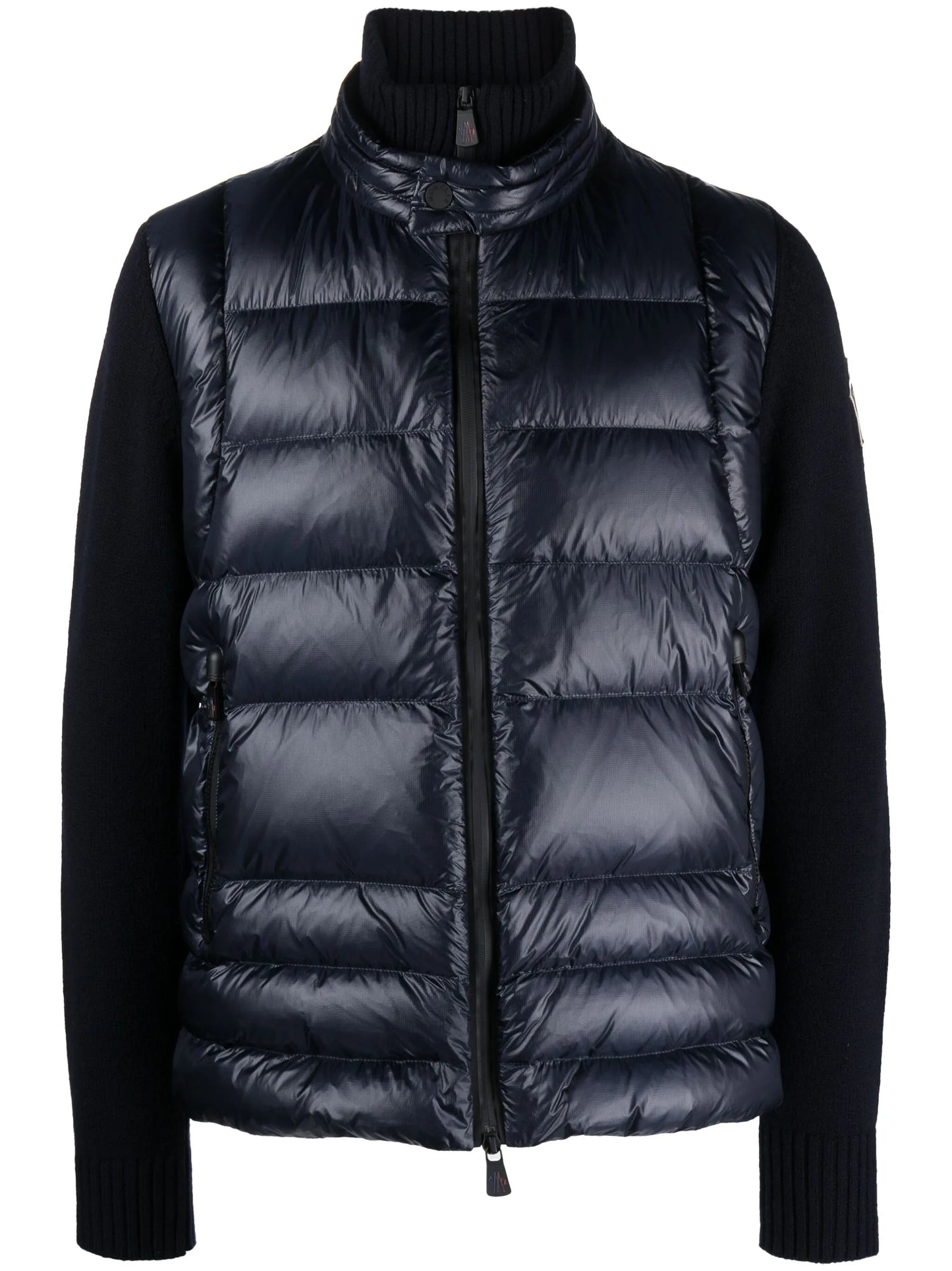 padded down-feather knitted jacket