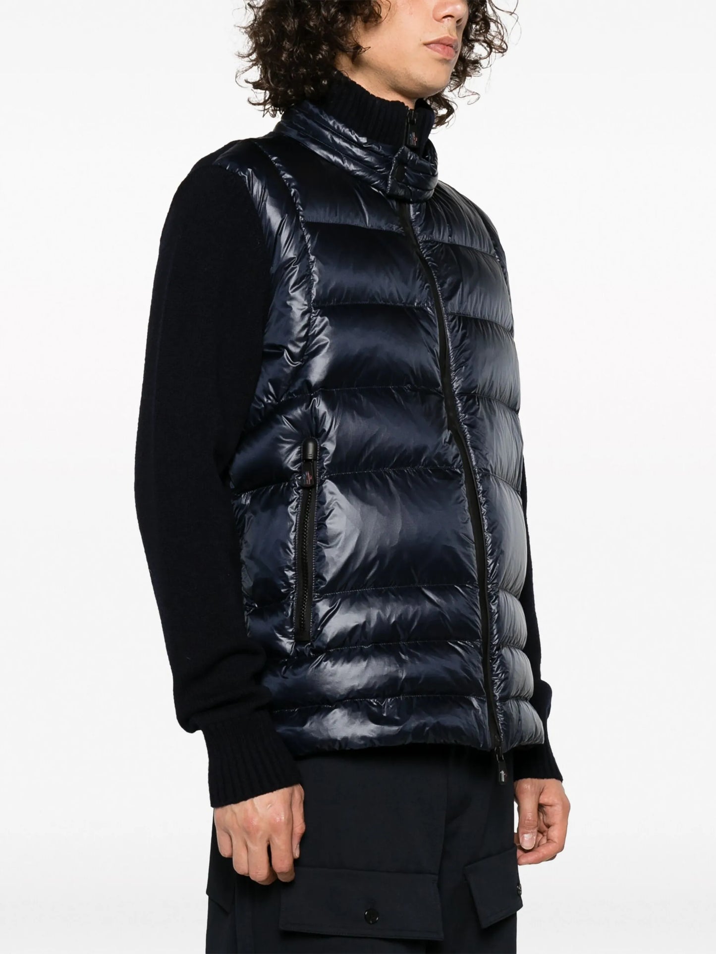 padded down-feather knitted jacket