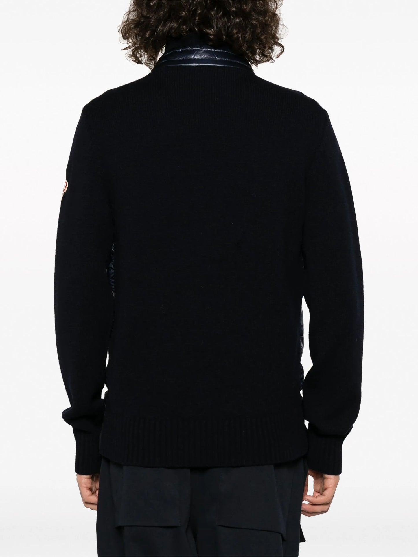 padded down-feather knitted jacket