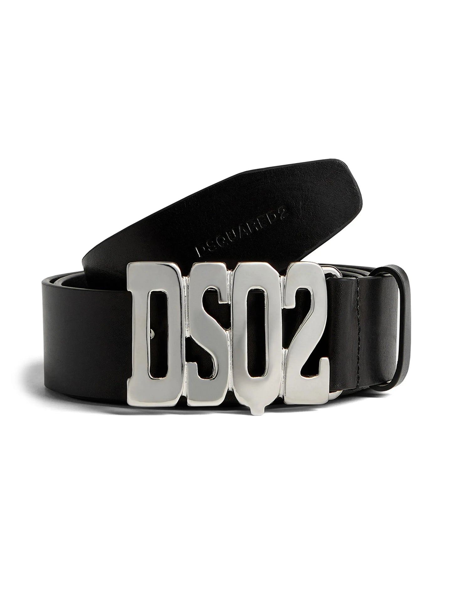 logo-buckle leather belt