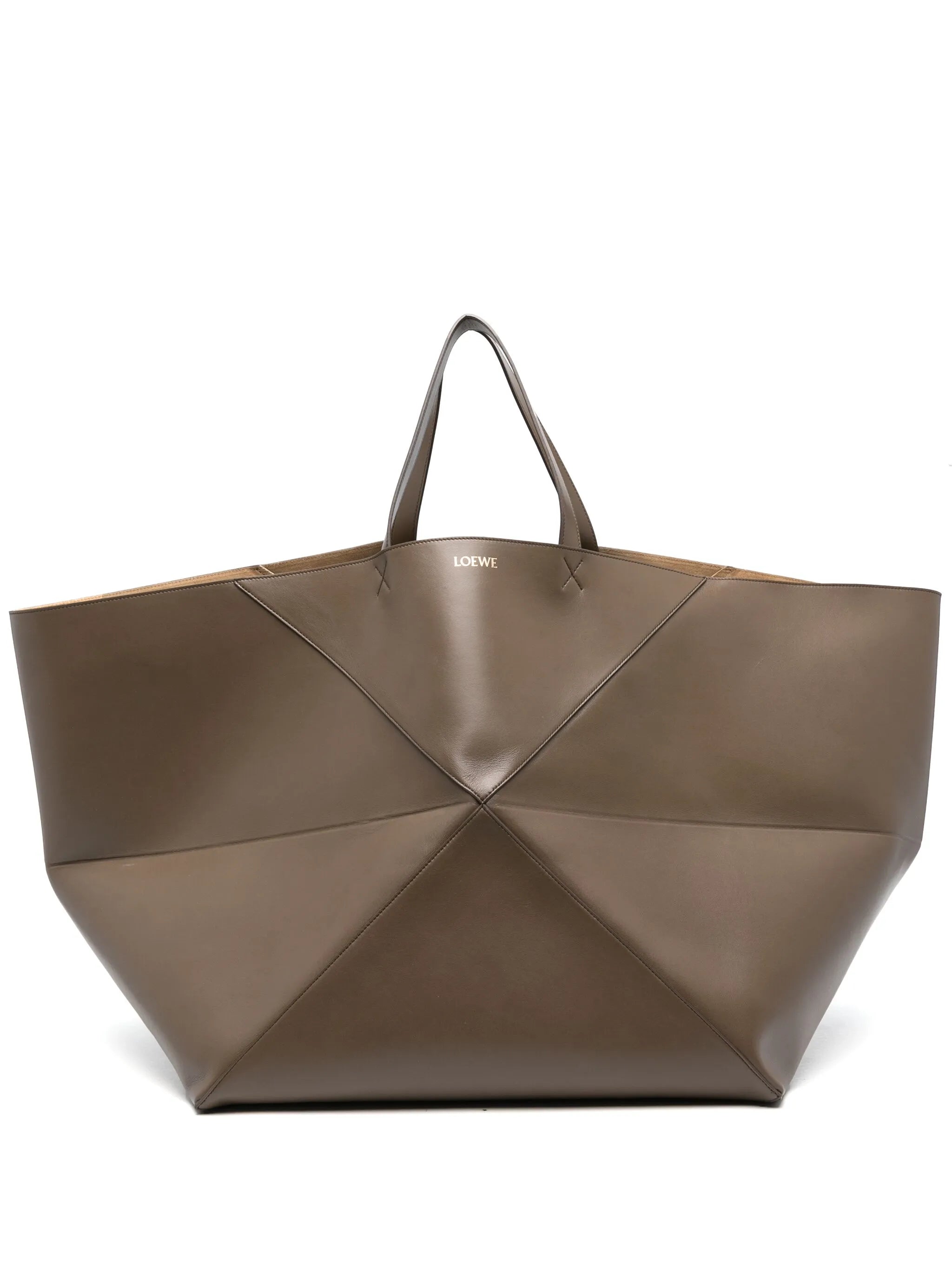 XXL Puzzle Fold leather tote bag