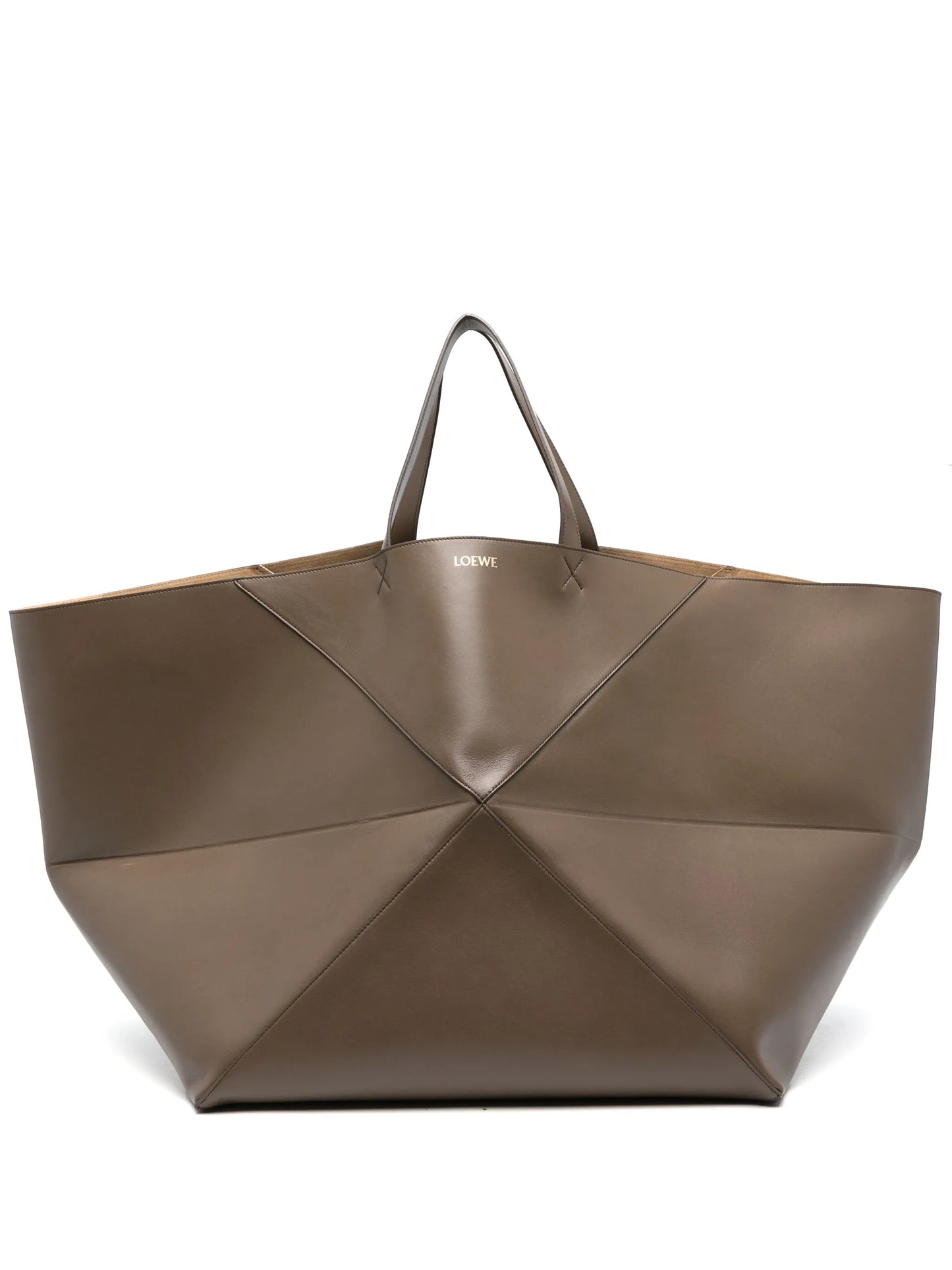XXL Puzzle Fold leather tote bag