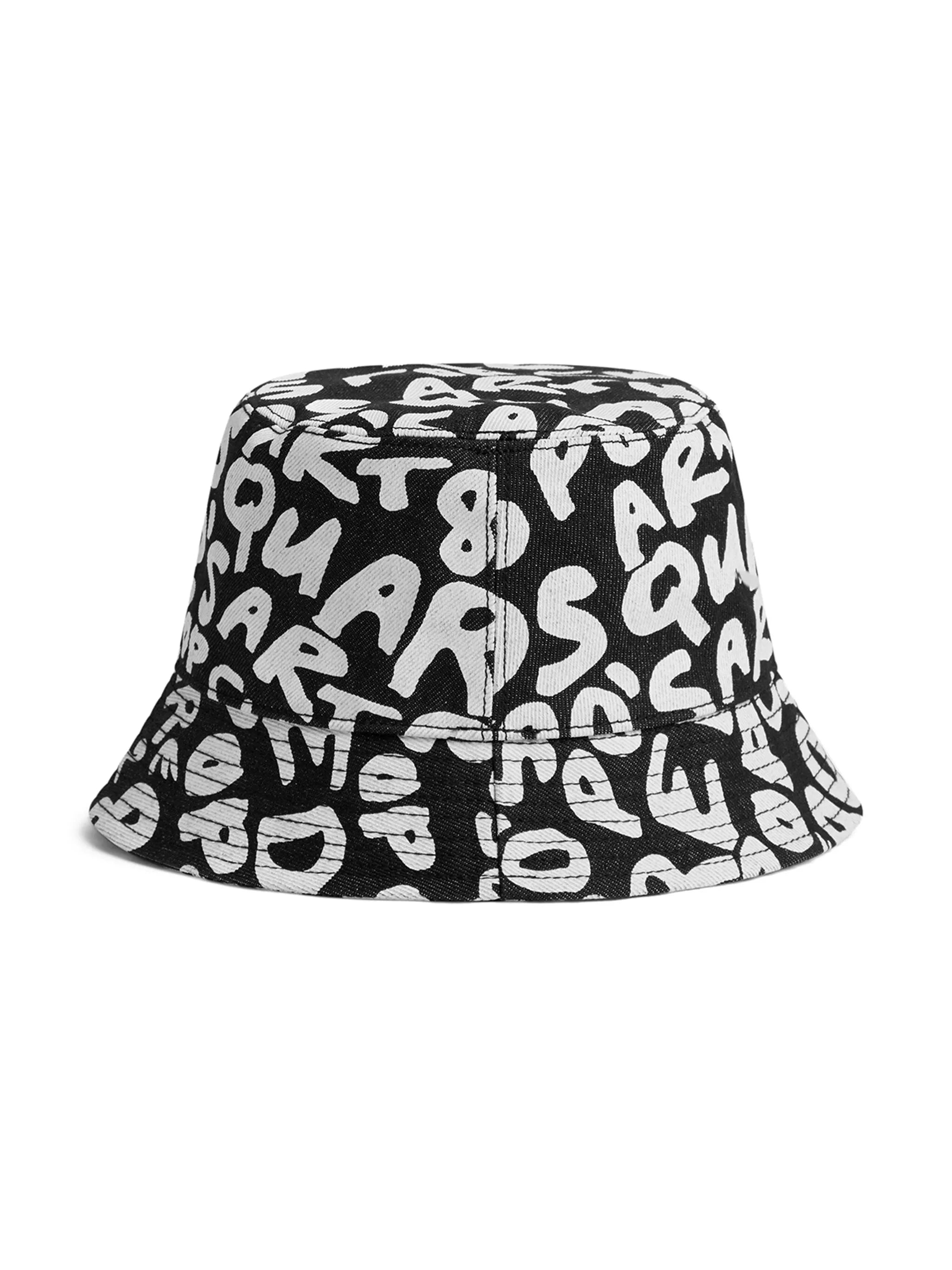 logo-print bucket hat
