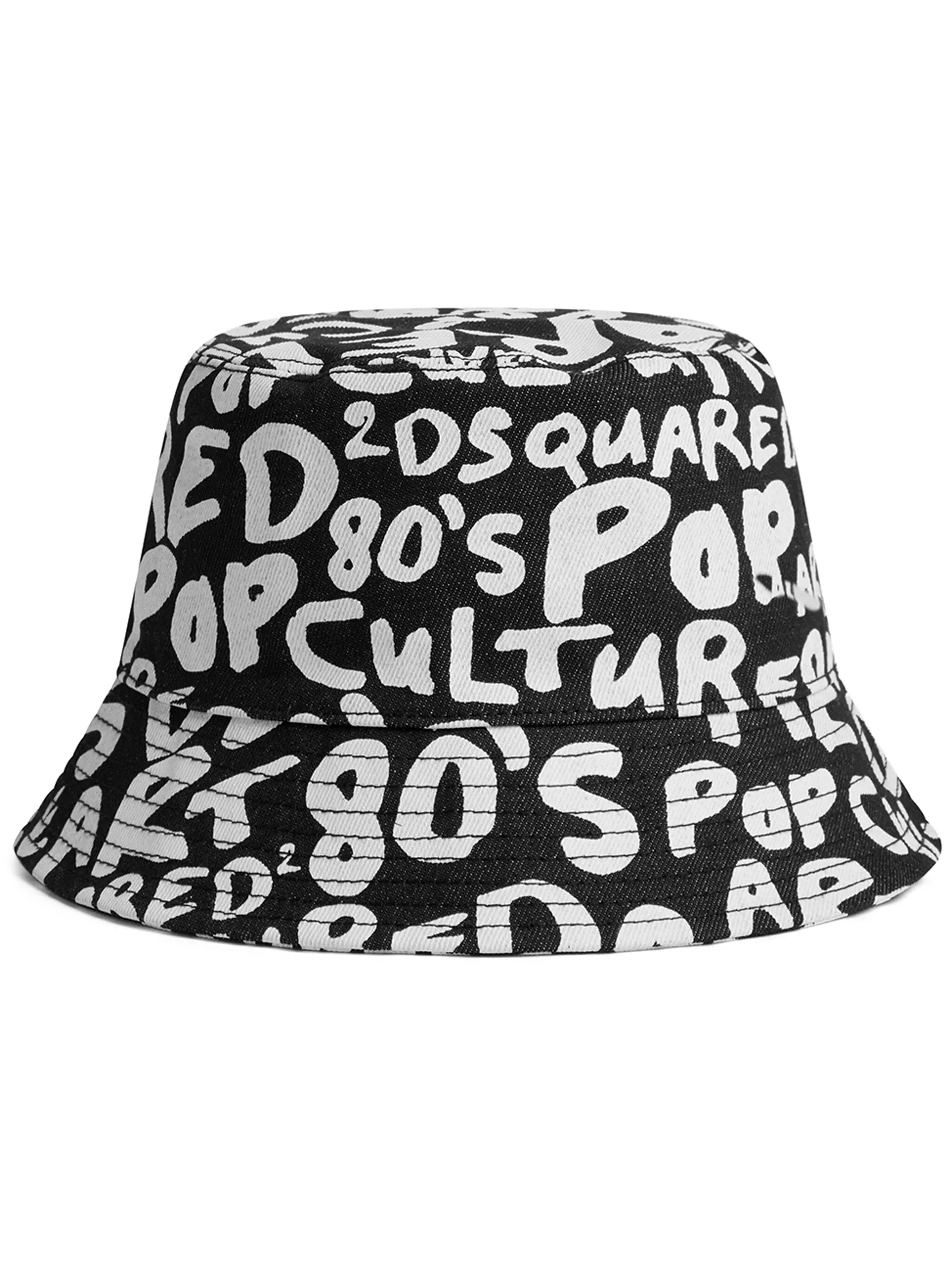 logo-print bucket hat