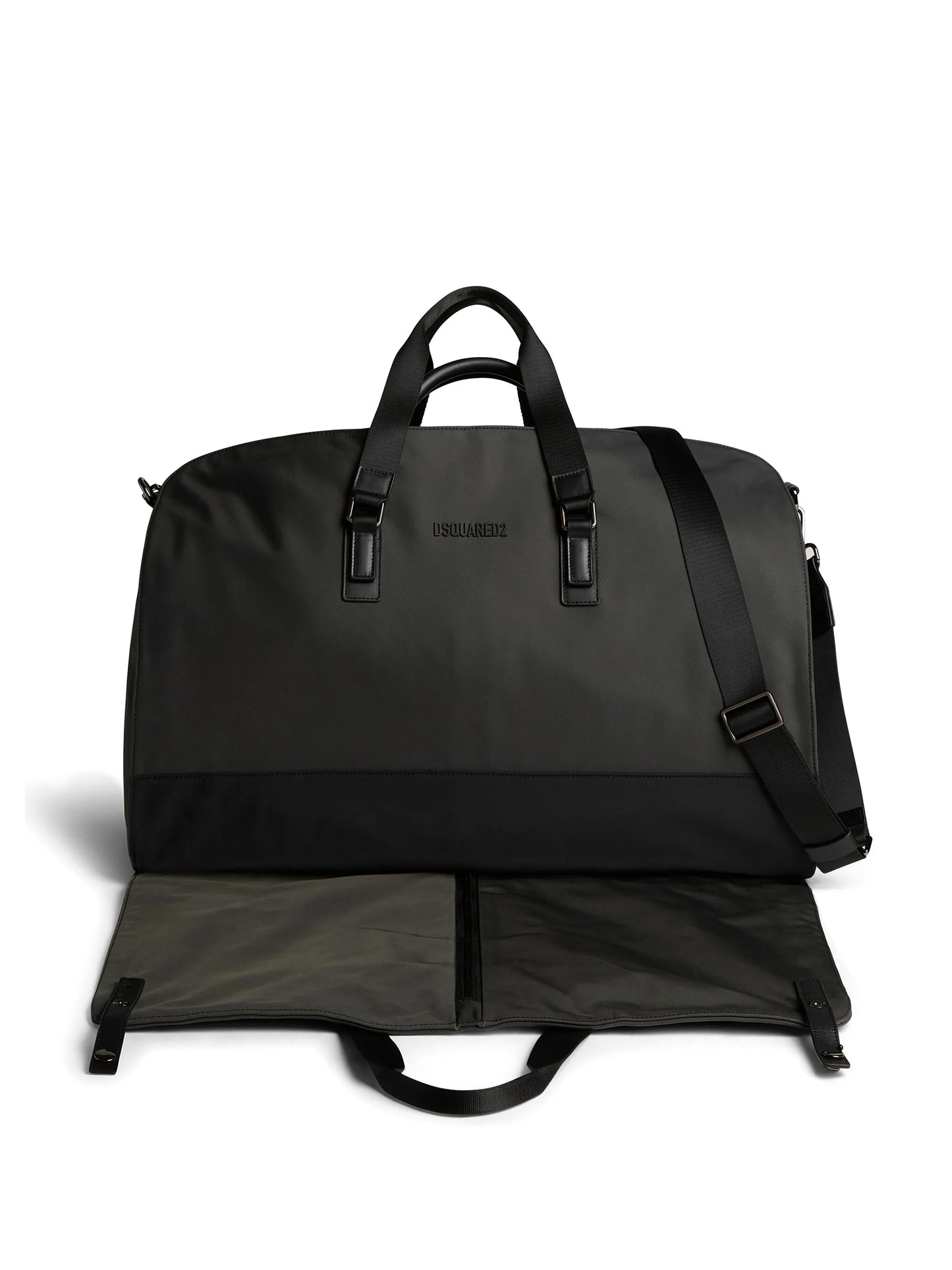 logo-raised zipped duffle bag