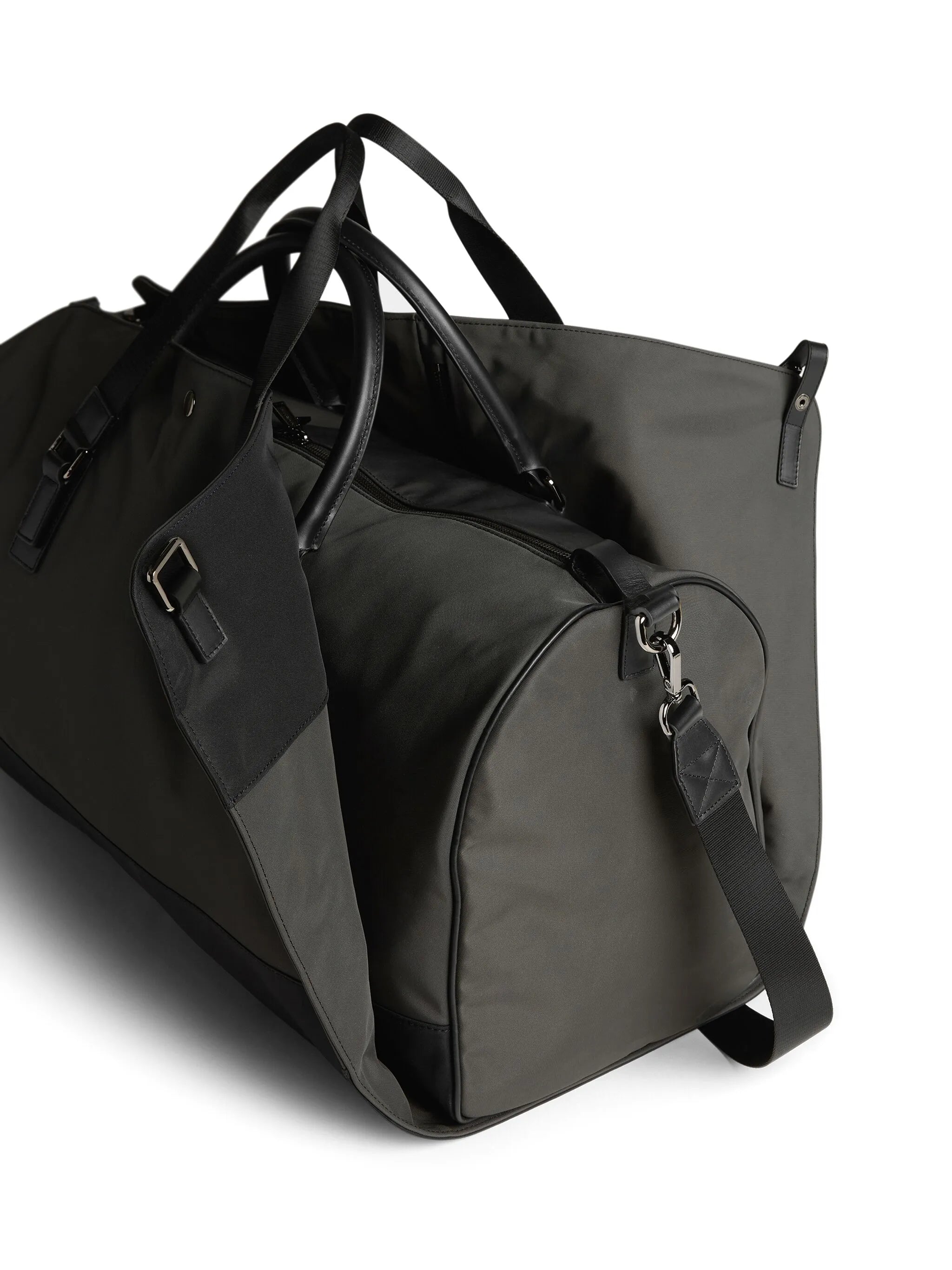 logo-raised zipped duffle bag