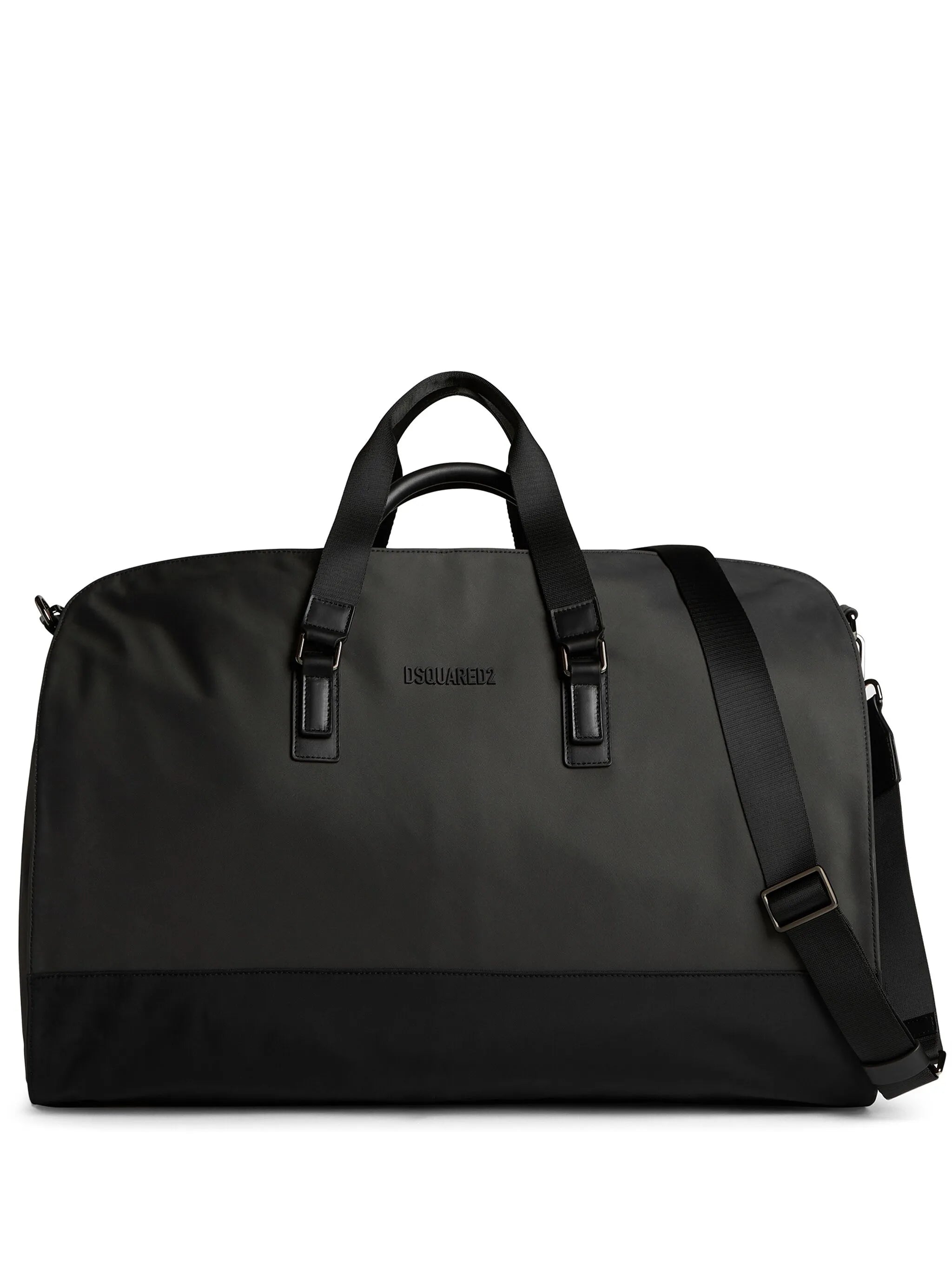 logo-raised zipped duffle bag