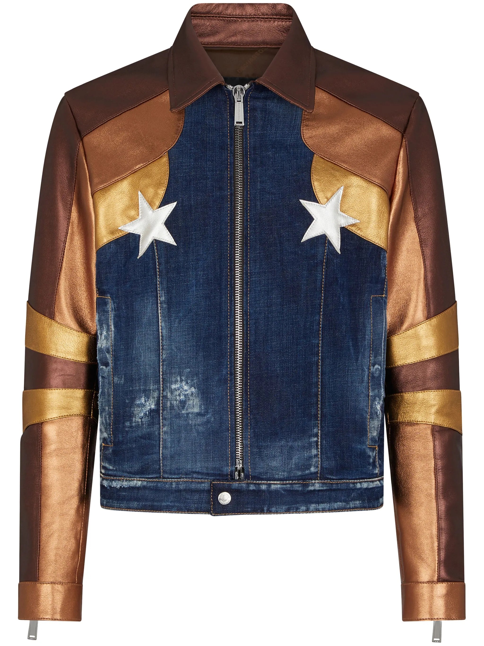 star-patch denim jacket