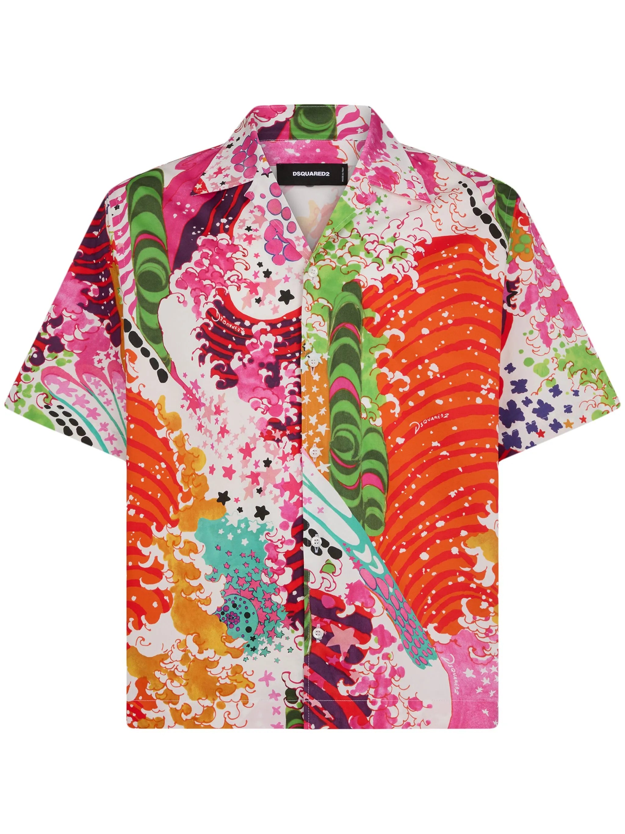 graphic-print short-sleeve shirt