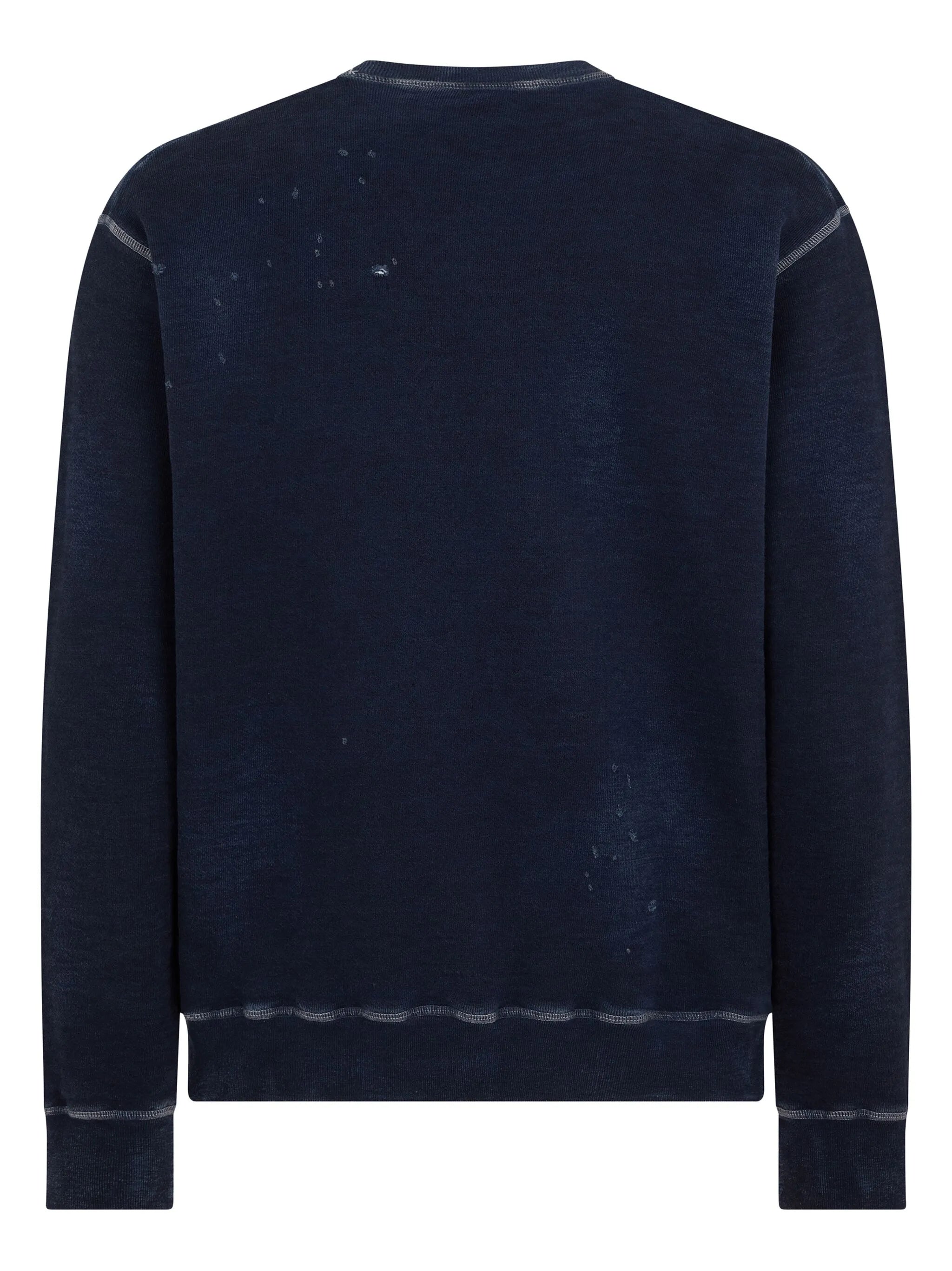 logo-print distressed sweatshirt