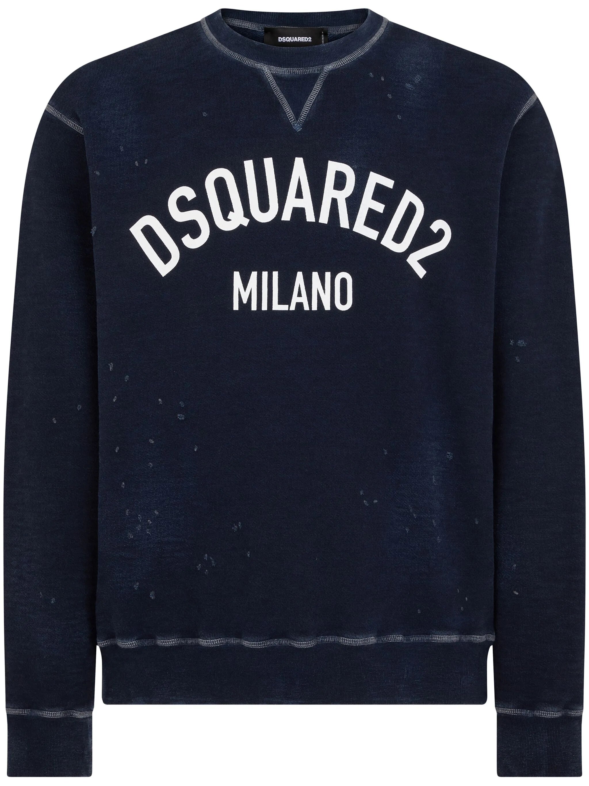 logo-print distressed sweatshirt