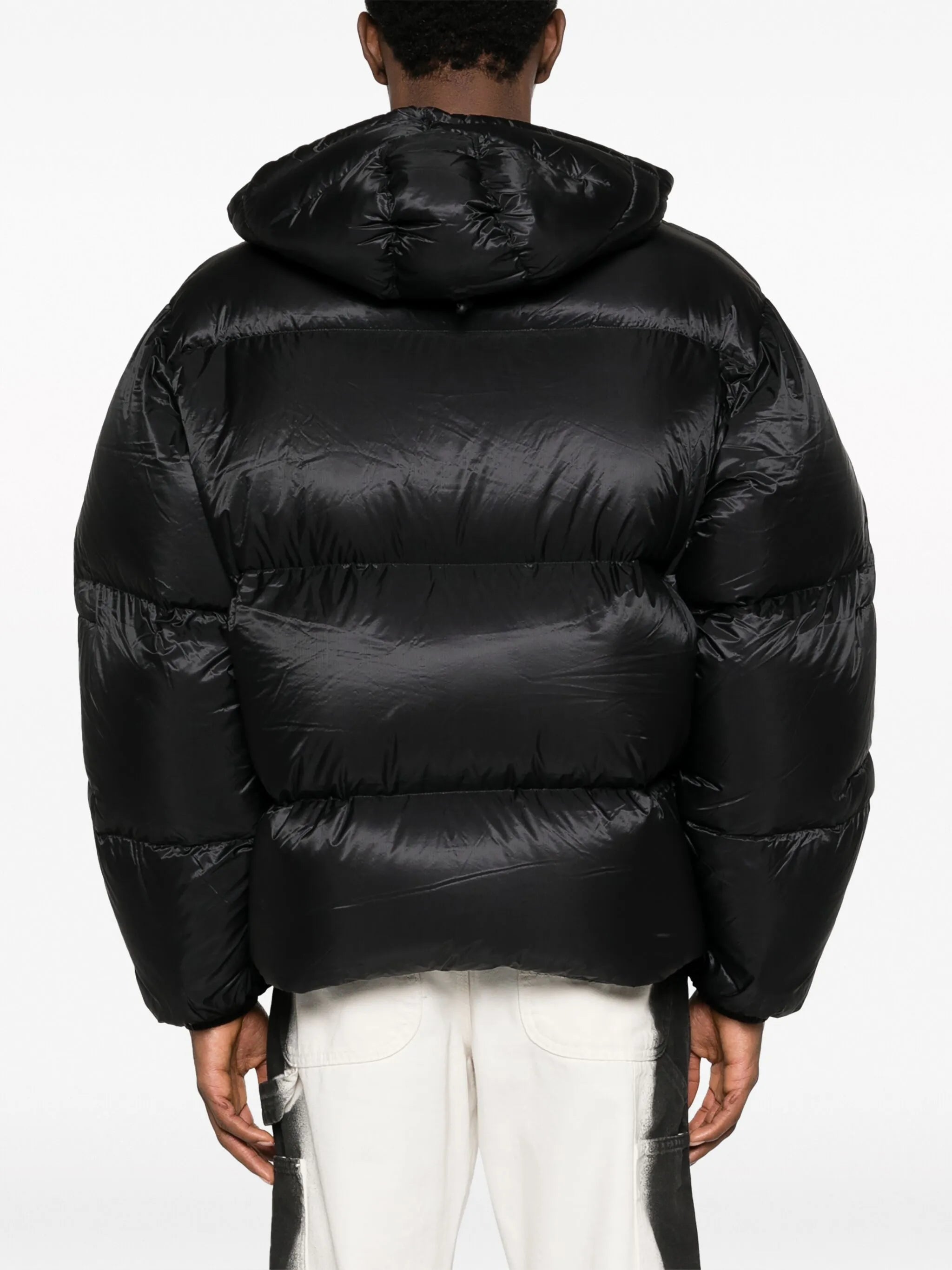 hooded down padded jacket