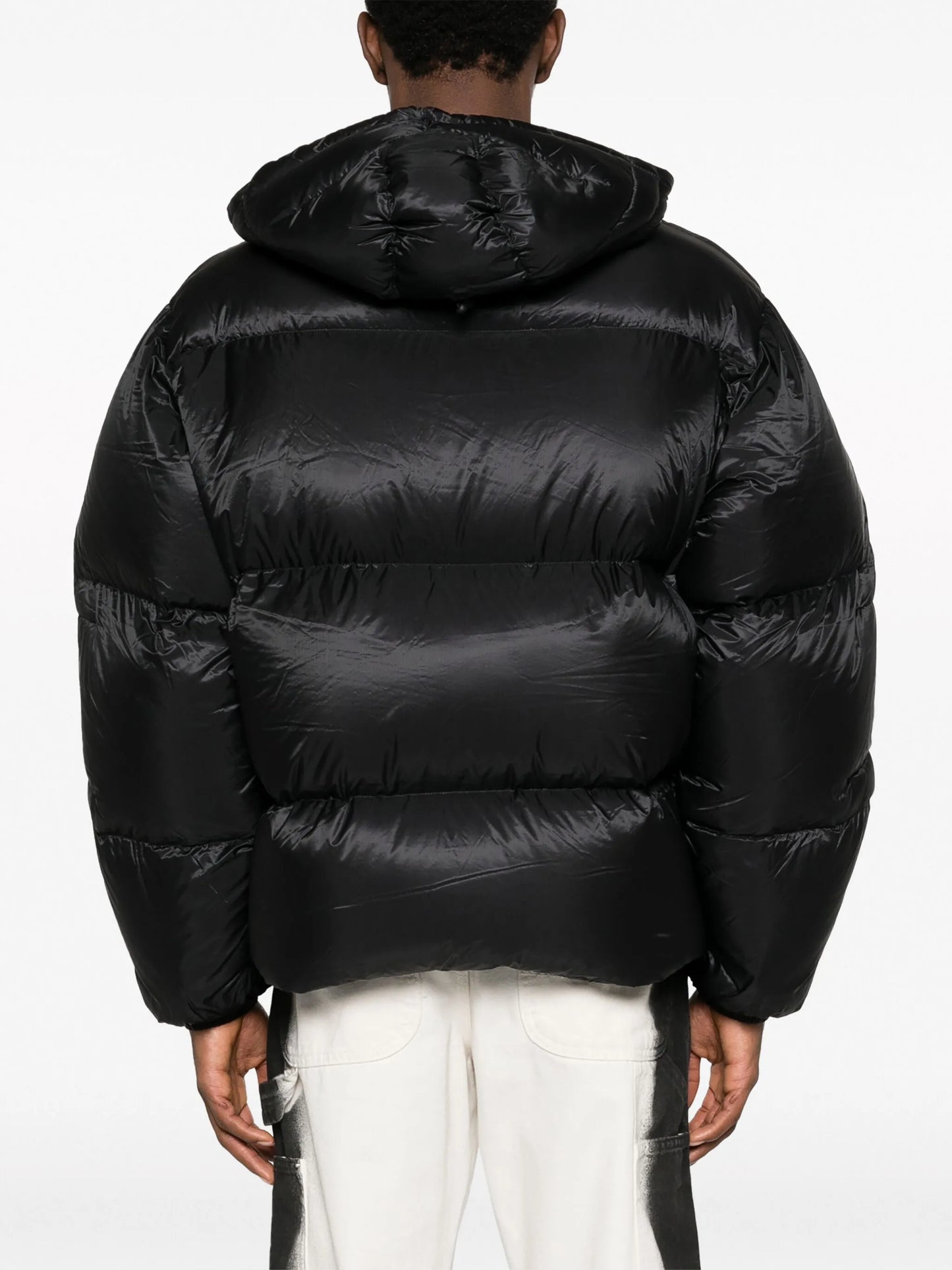 hooded down padded jacket