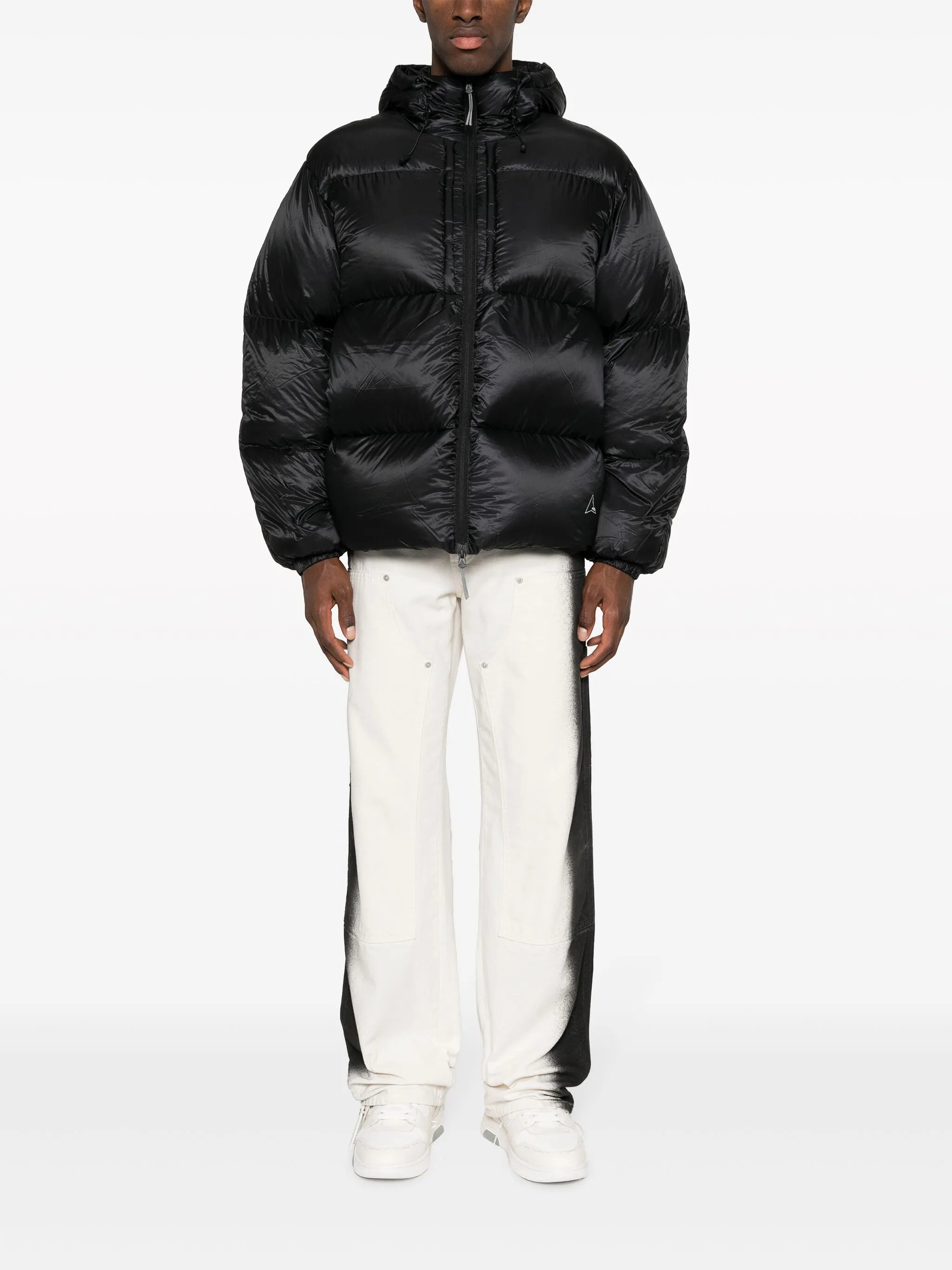 hooded down padded jacket