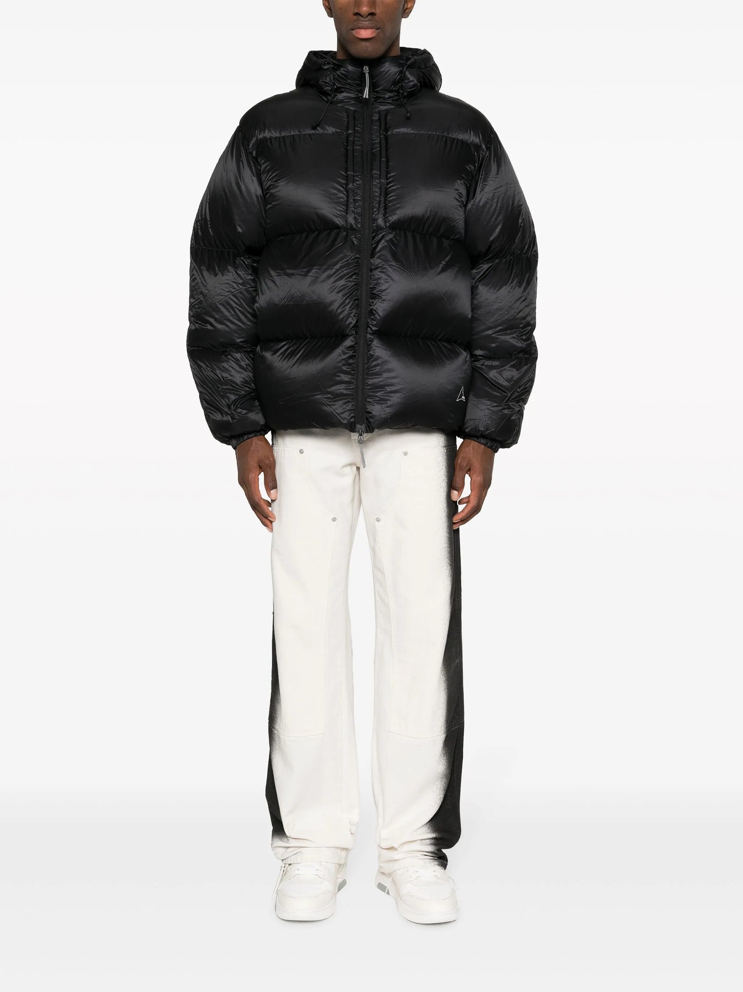 hooded down padded jacket