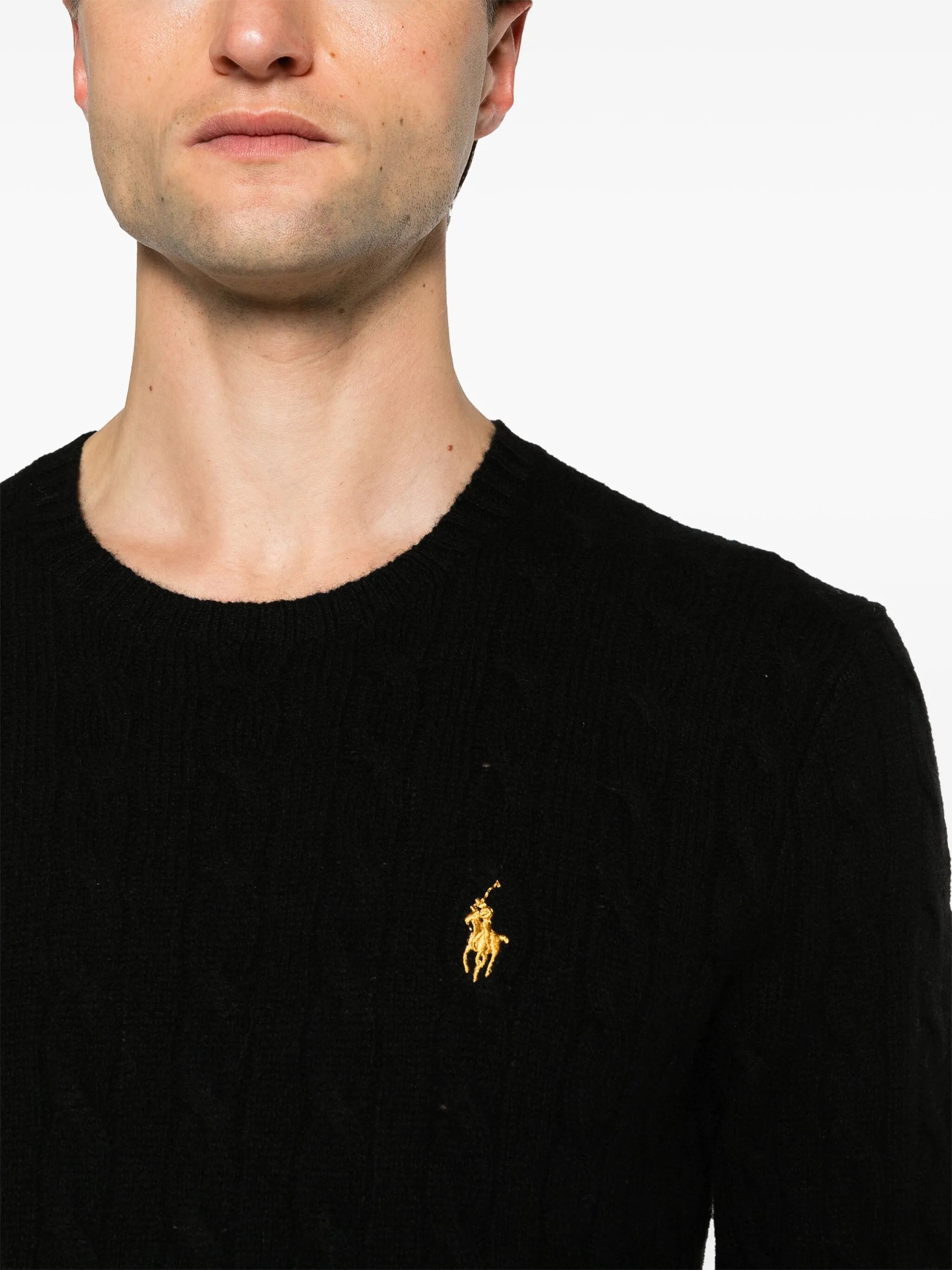 Polo Pony cable-knit jumper