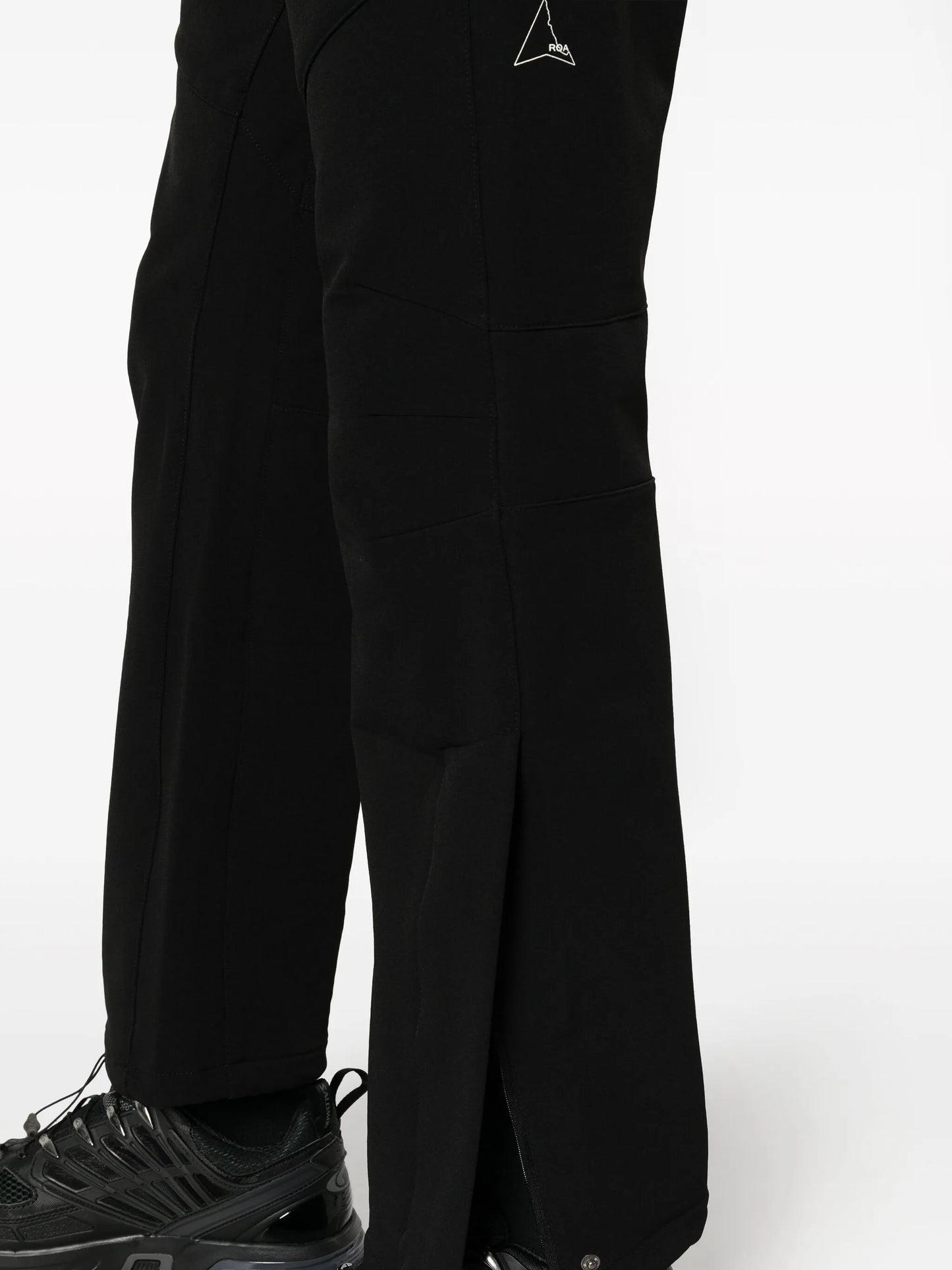 belted straight-leg trousers
