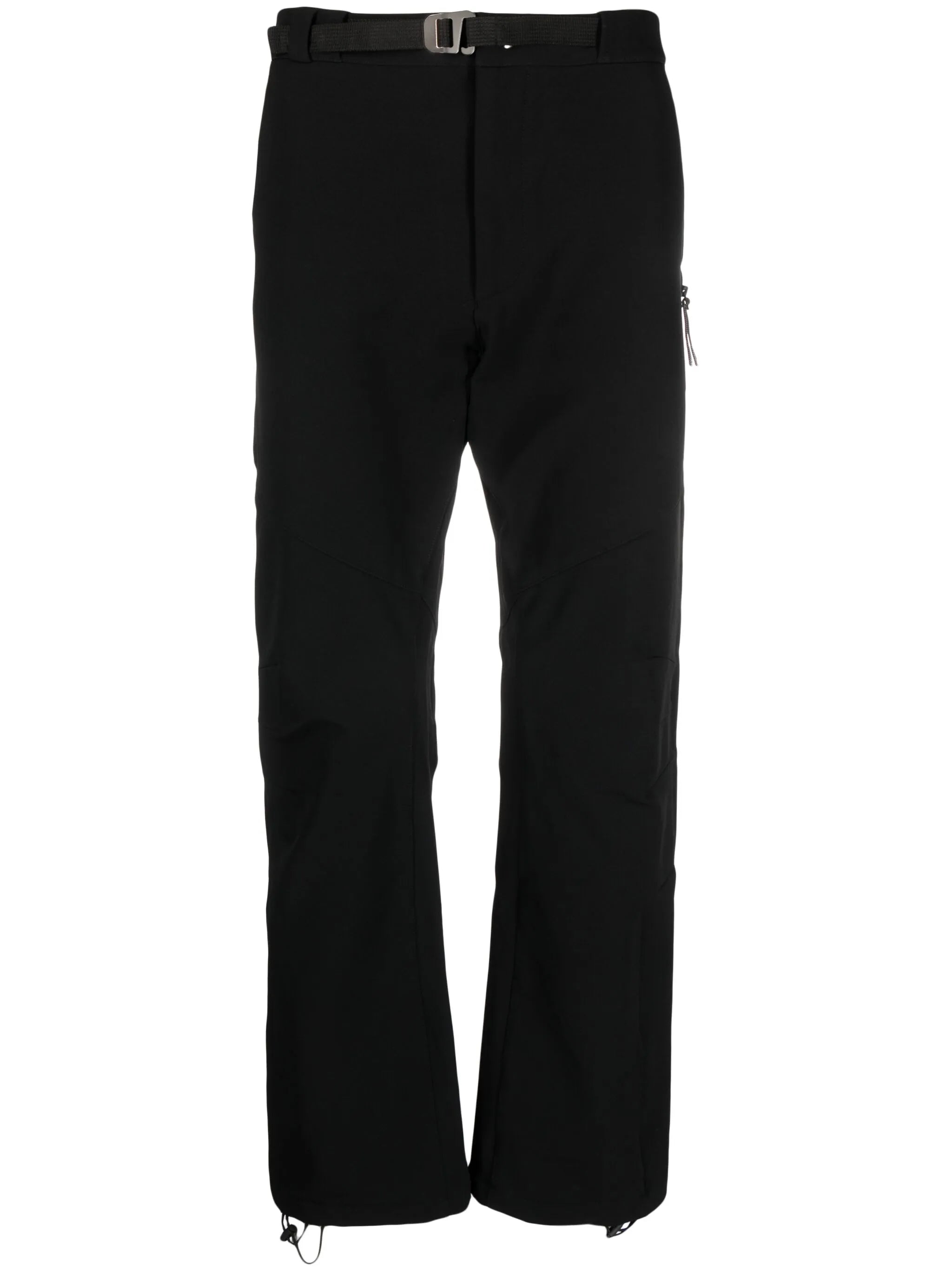 belted straight-leg trousers