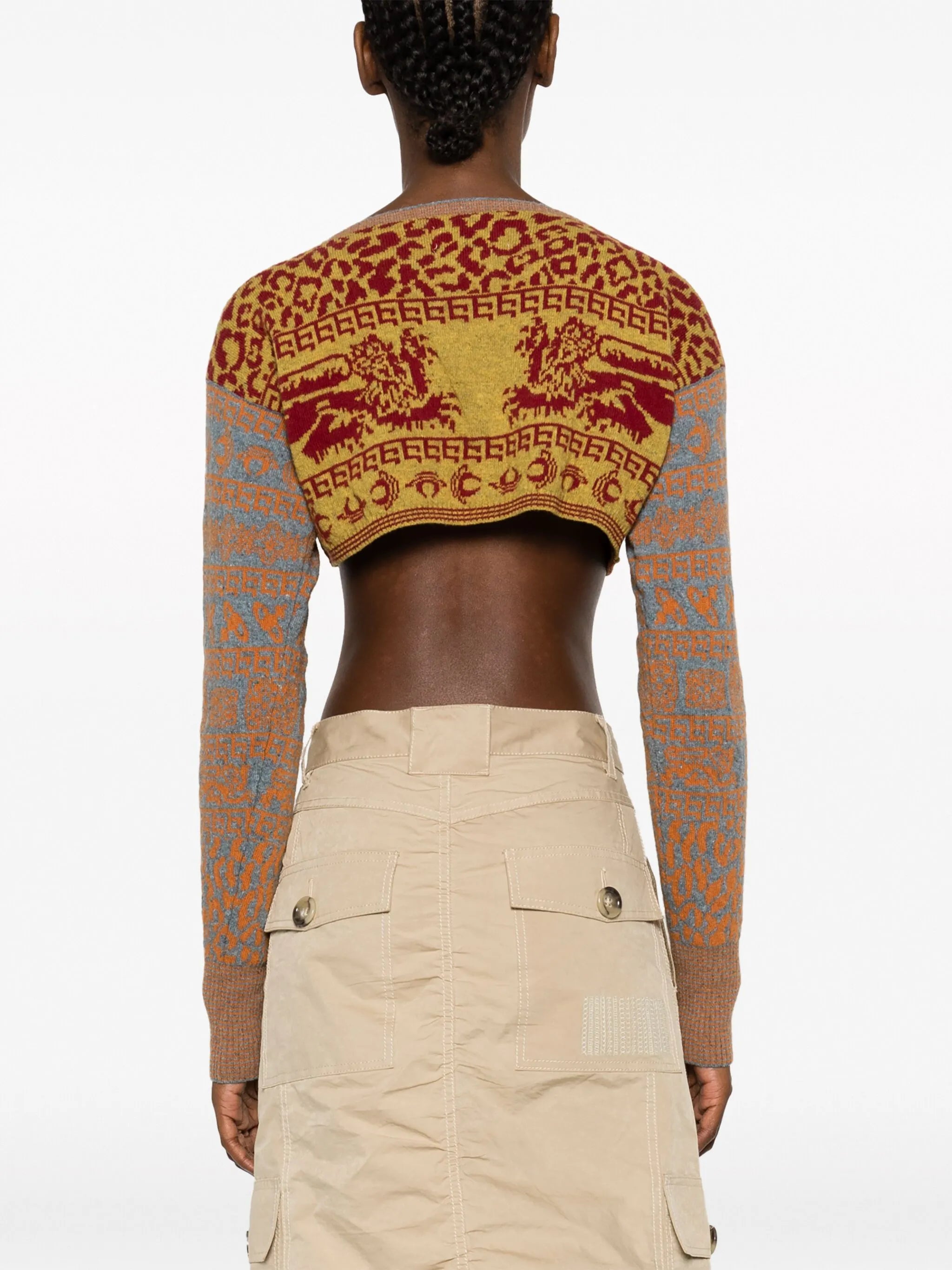 cropped knitted jumper