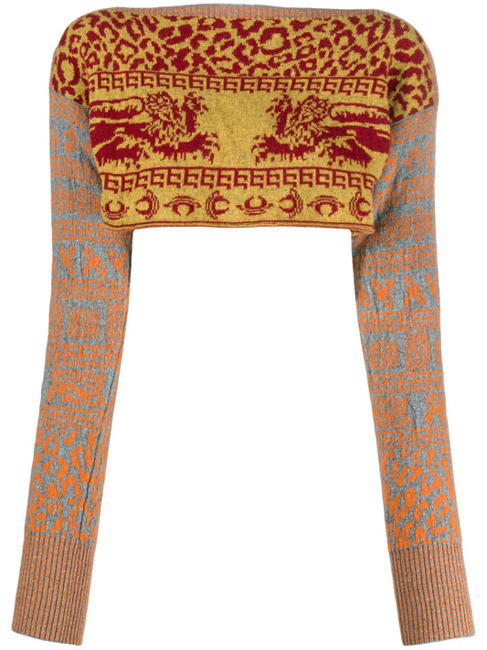 cropped knitted jumper