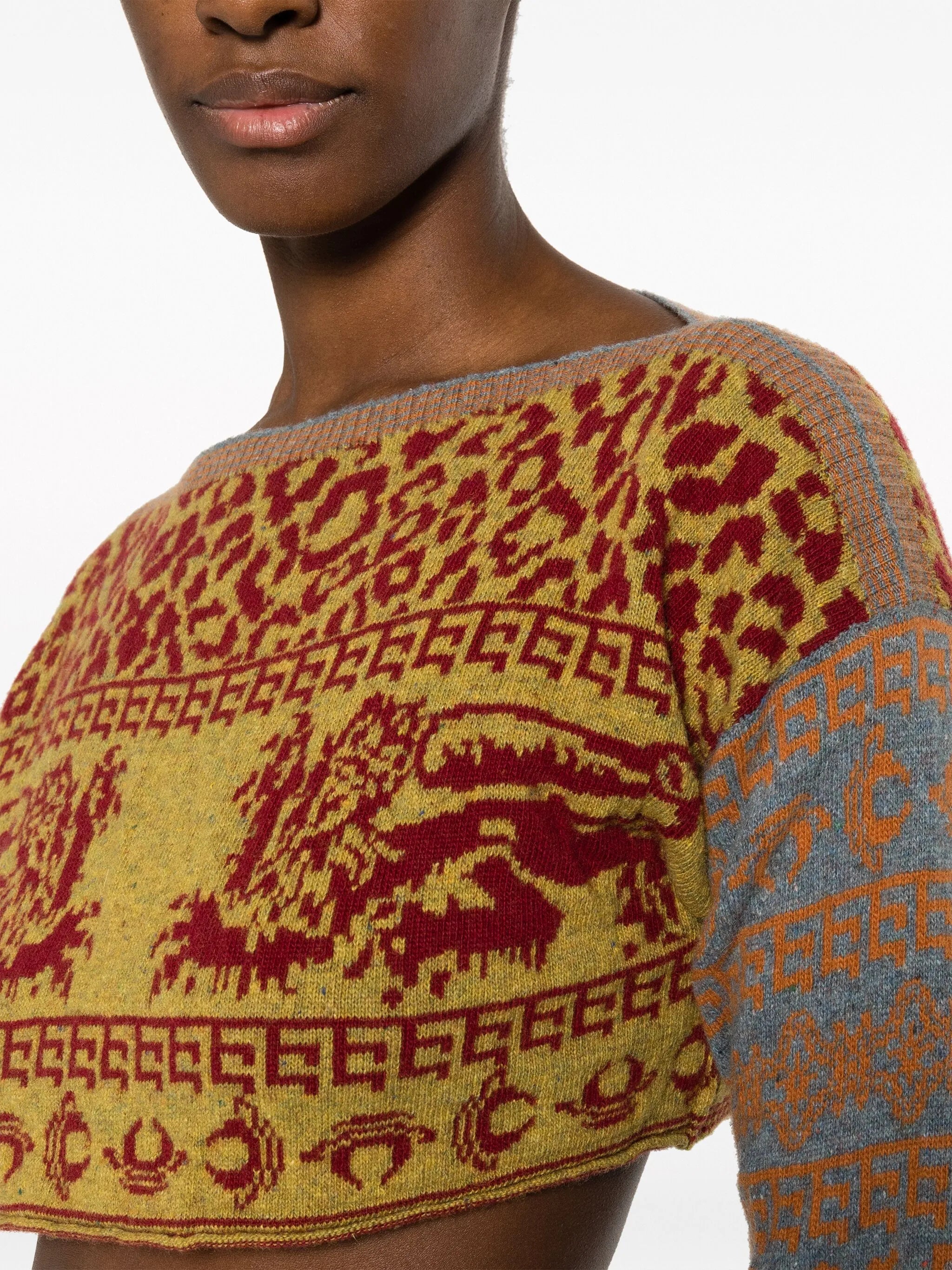 cropped knitted jumper