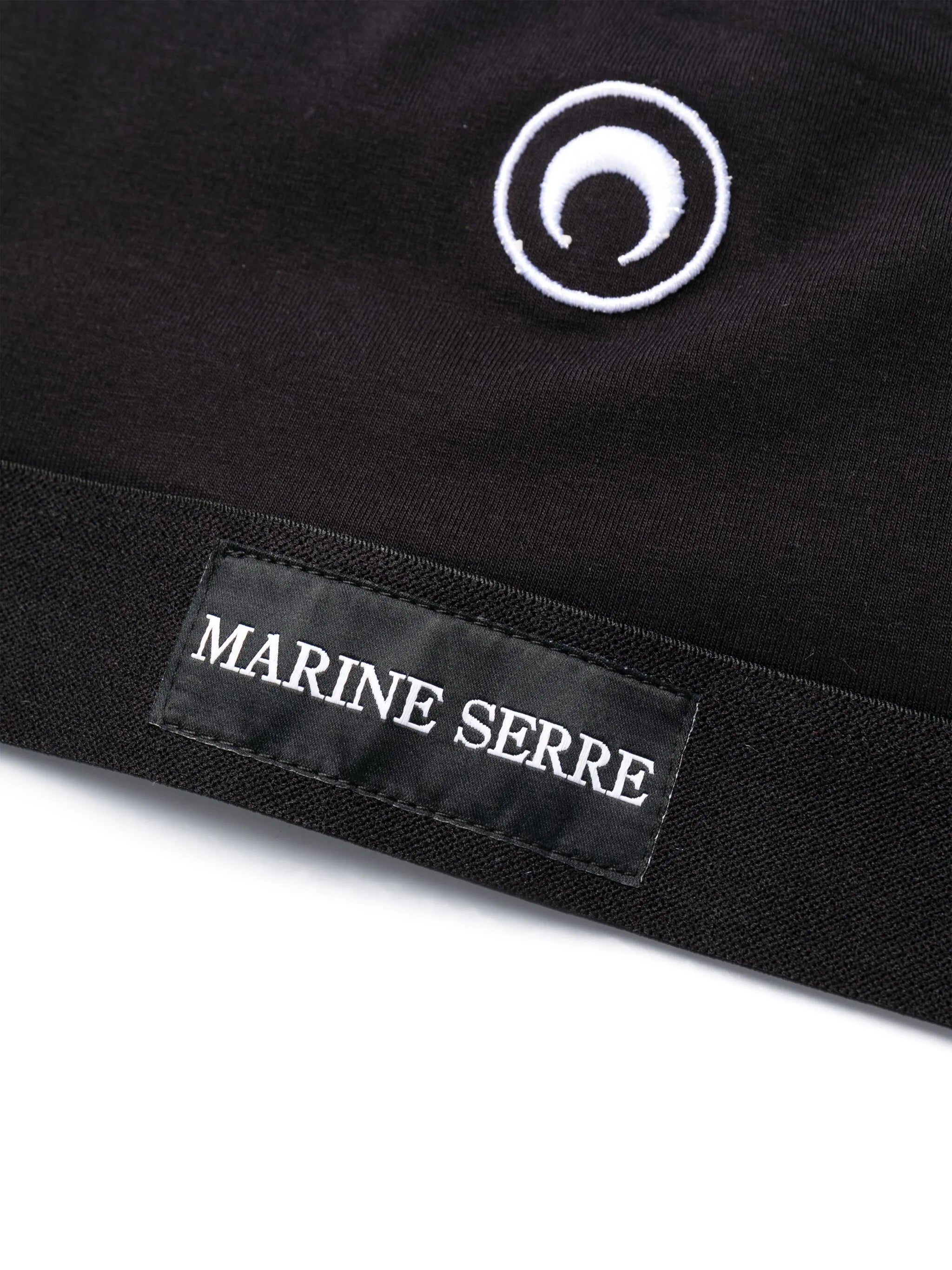 logo-patch scoop-neck cotton bra