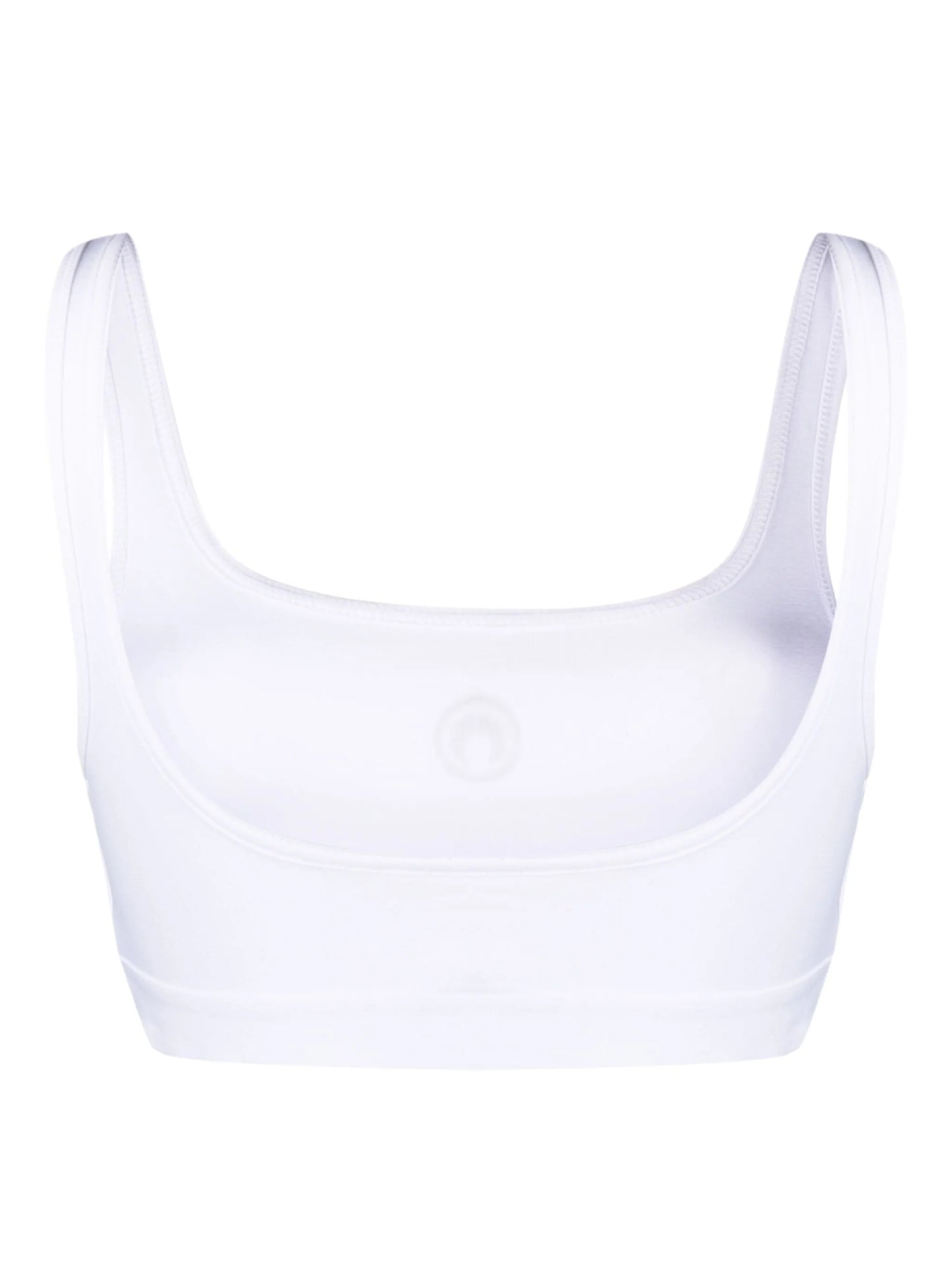 logo-patch scoop-neck cotton bra
