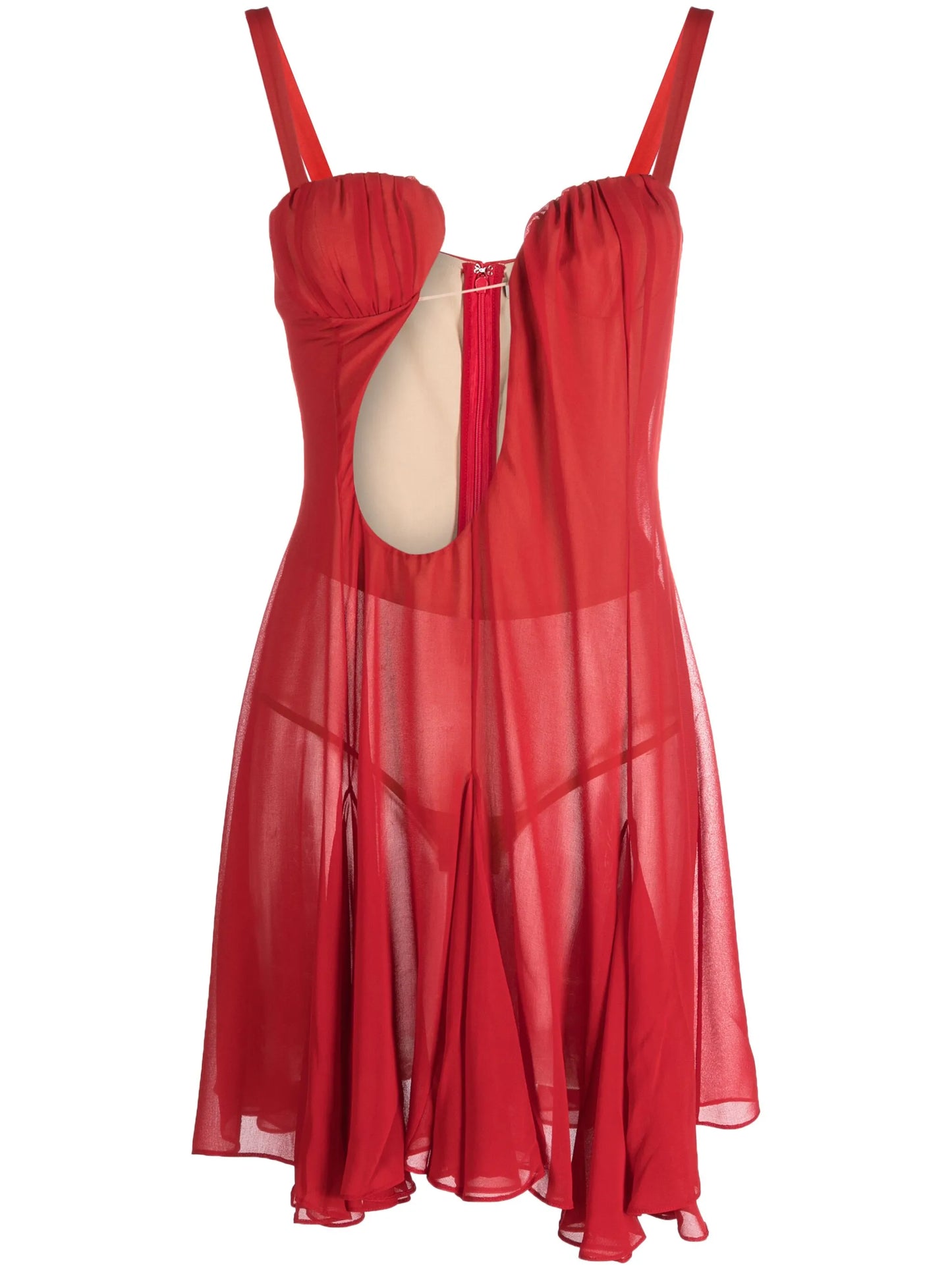 cut-out tulle minidress