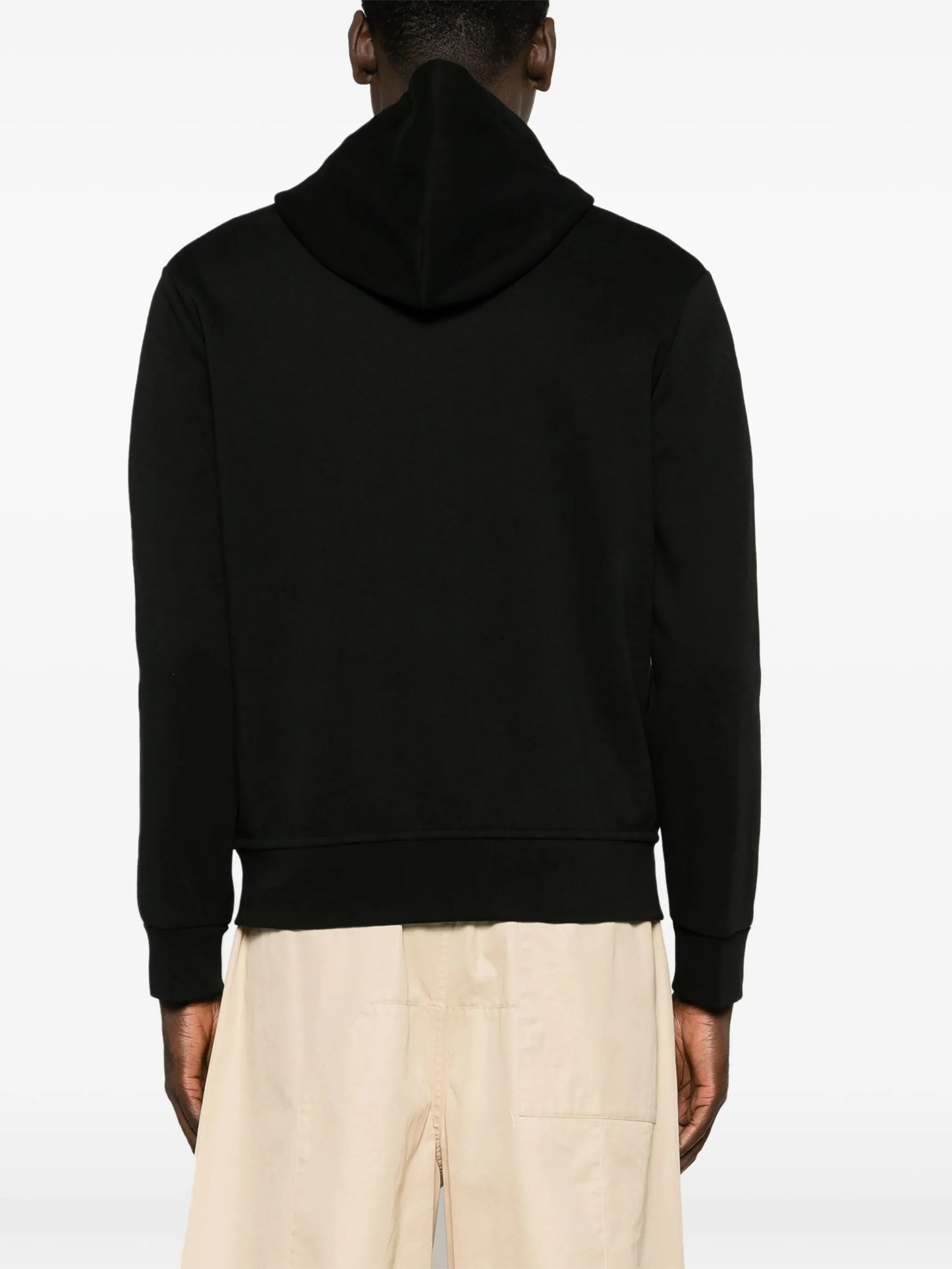 stripe-detail zip-up hoodie