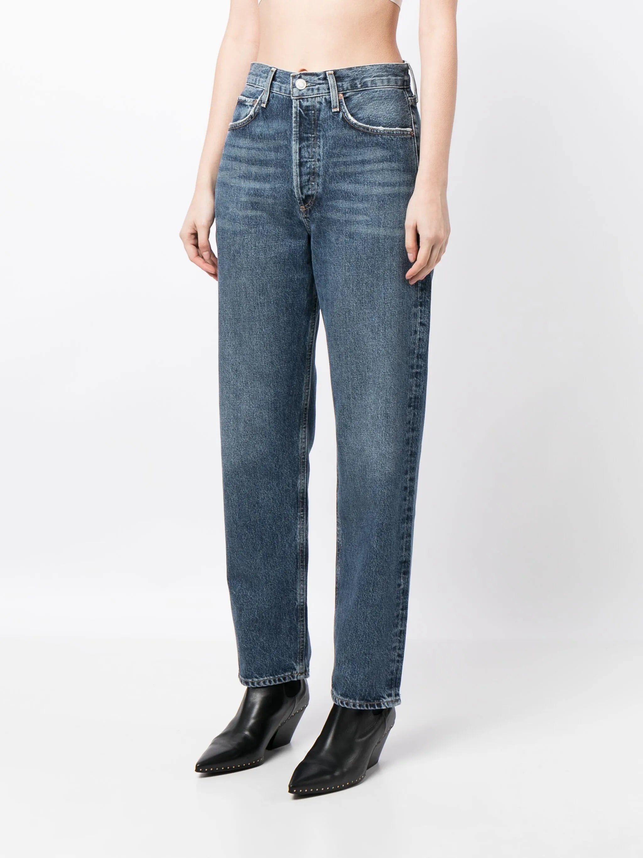 90's high-rise tapered jeans