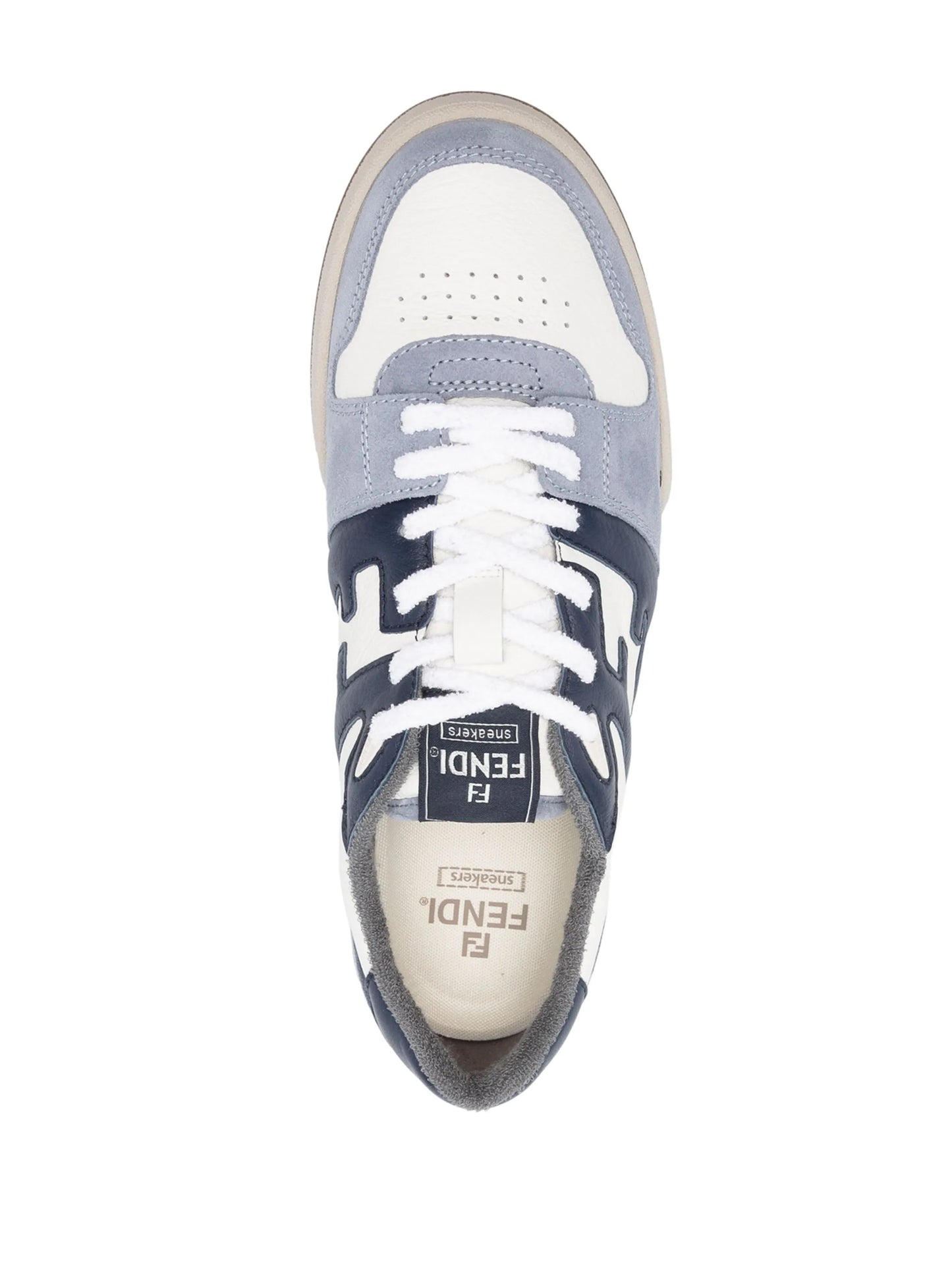 Match panelled suede sneakers