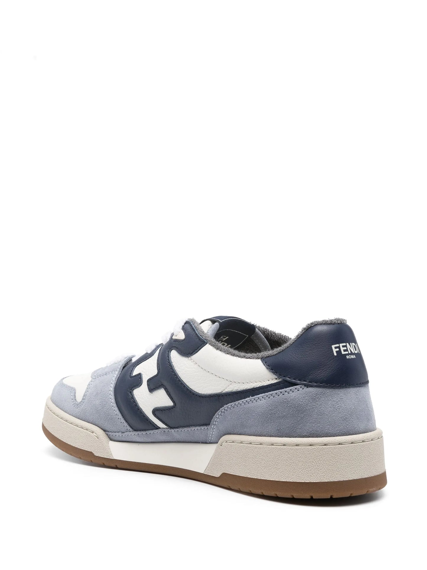 Match panelled suede sneakers