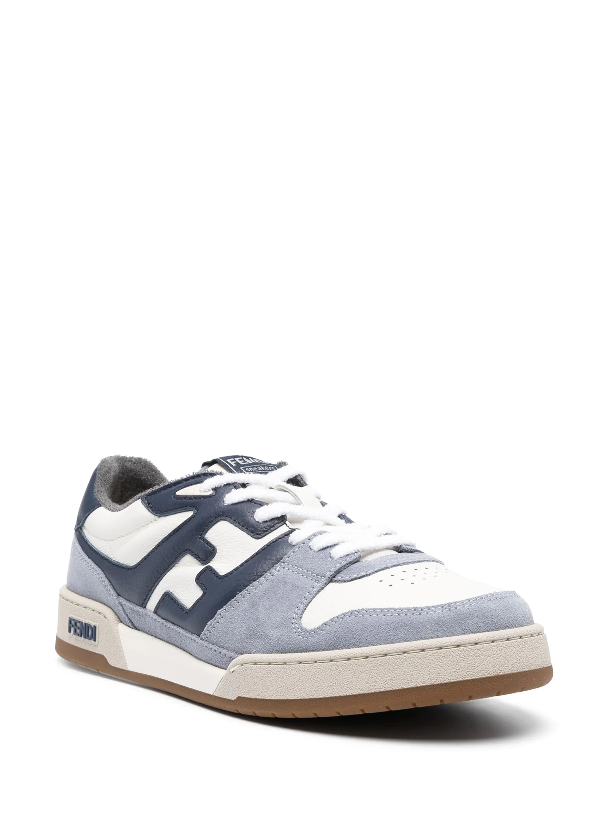 Match panelled suede sneakers