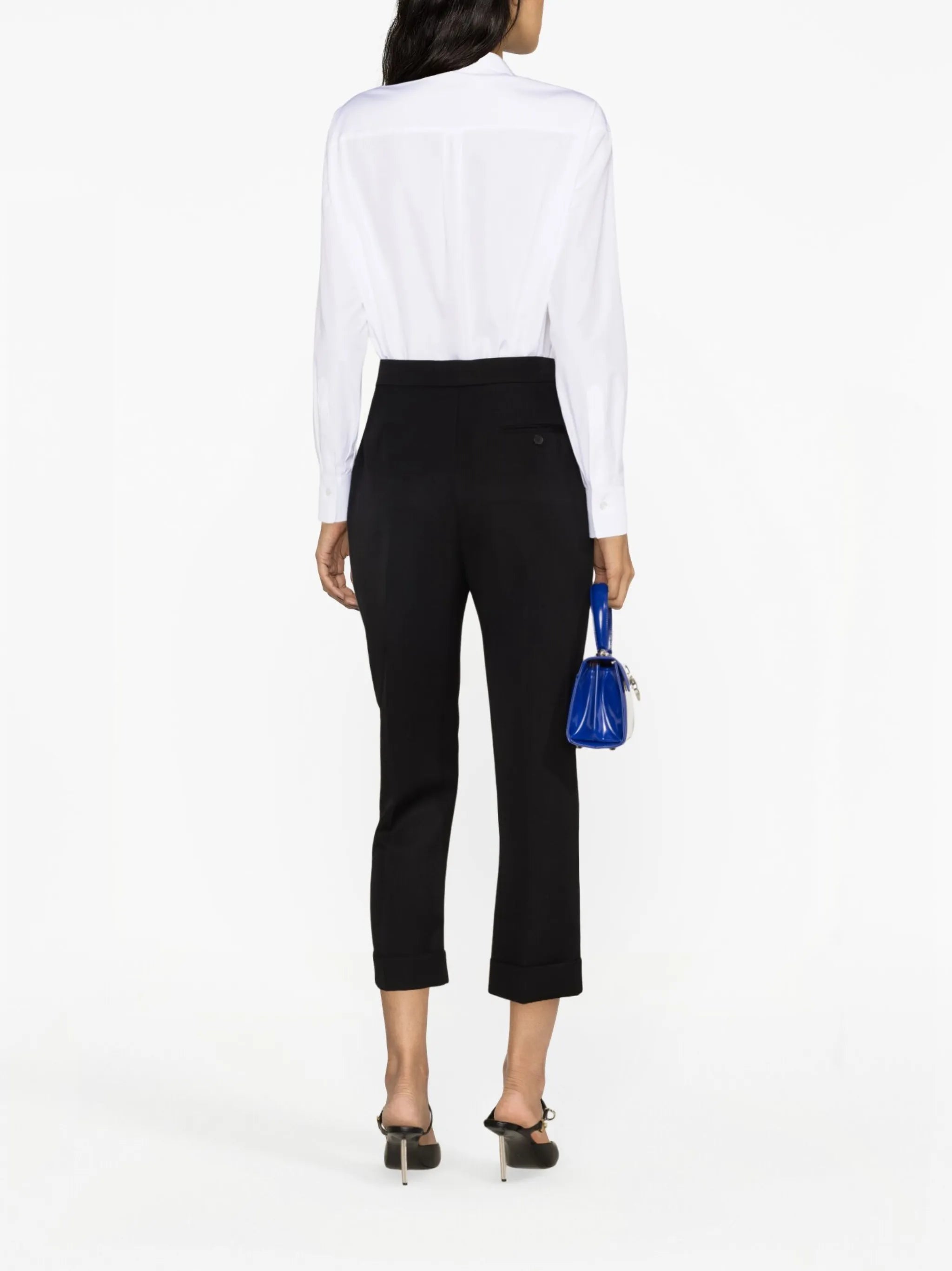 wool cropped trousers