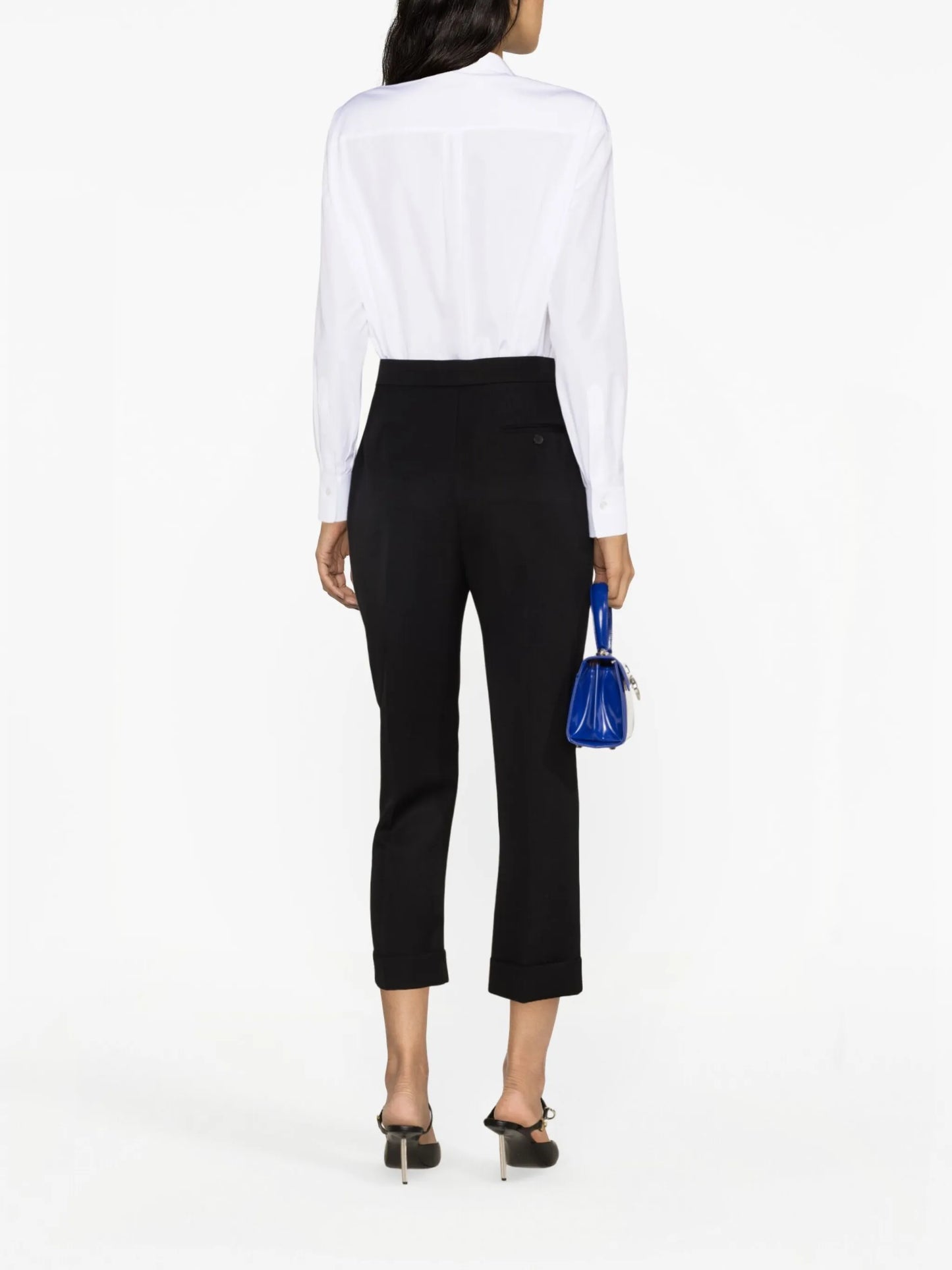 wool cropped trousers