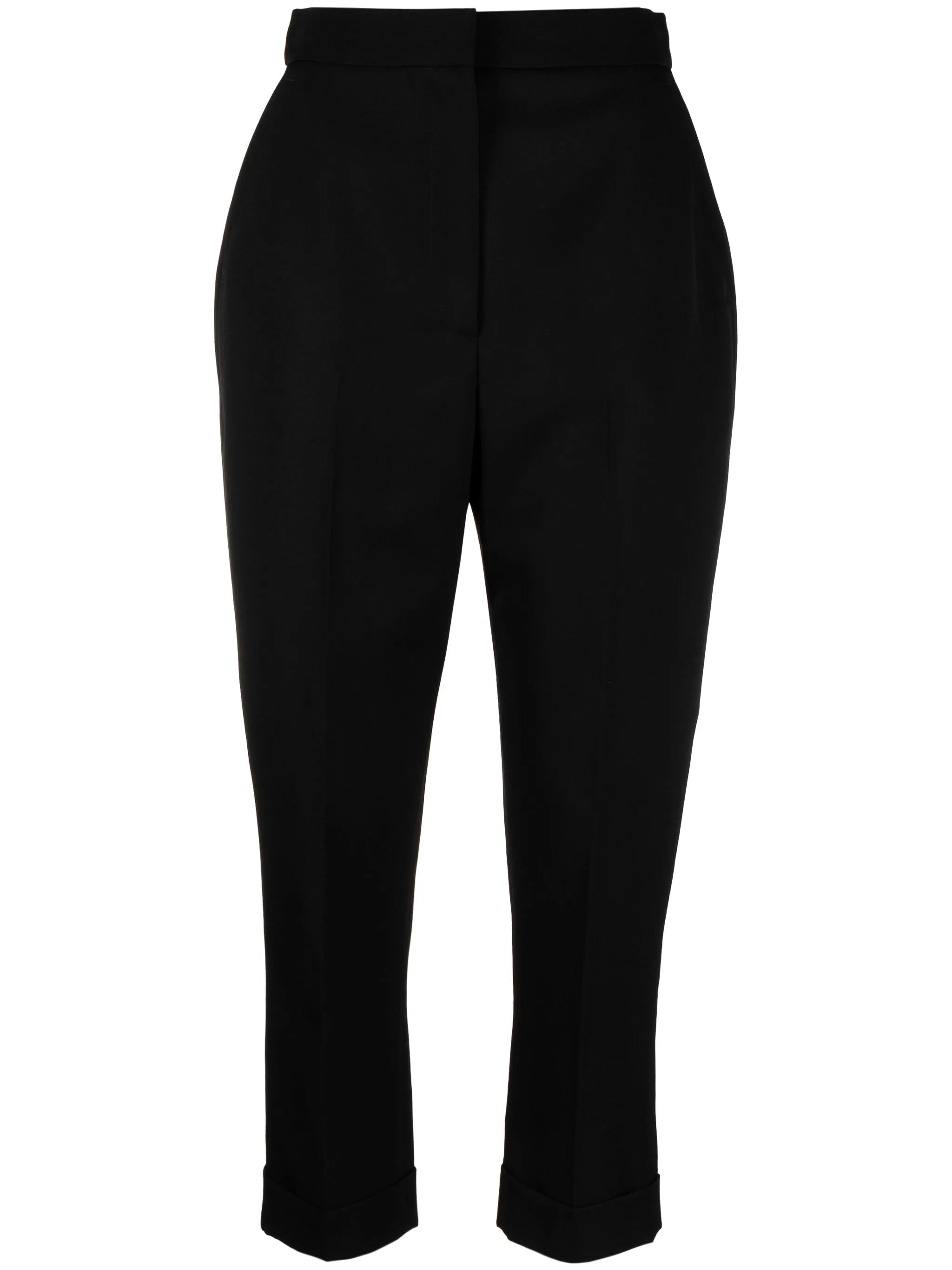 wool cropped trousers