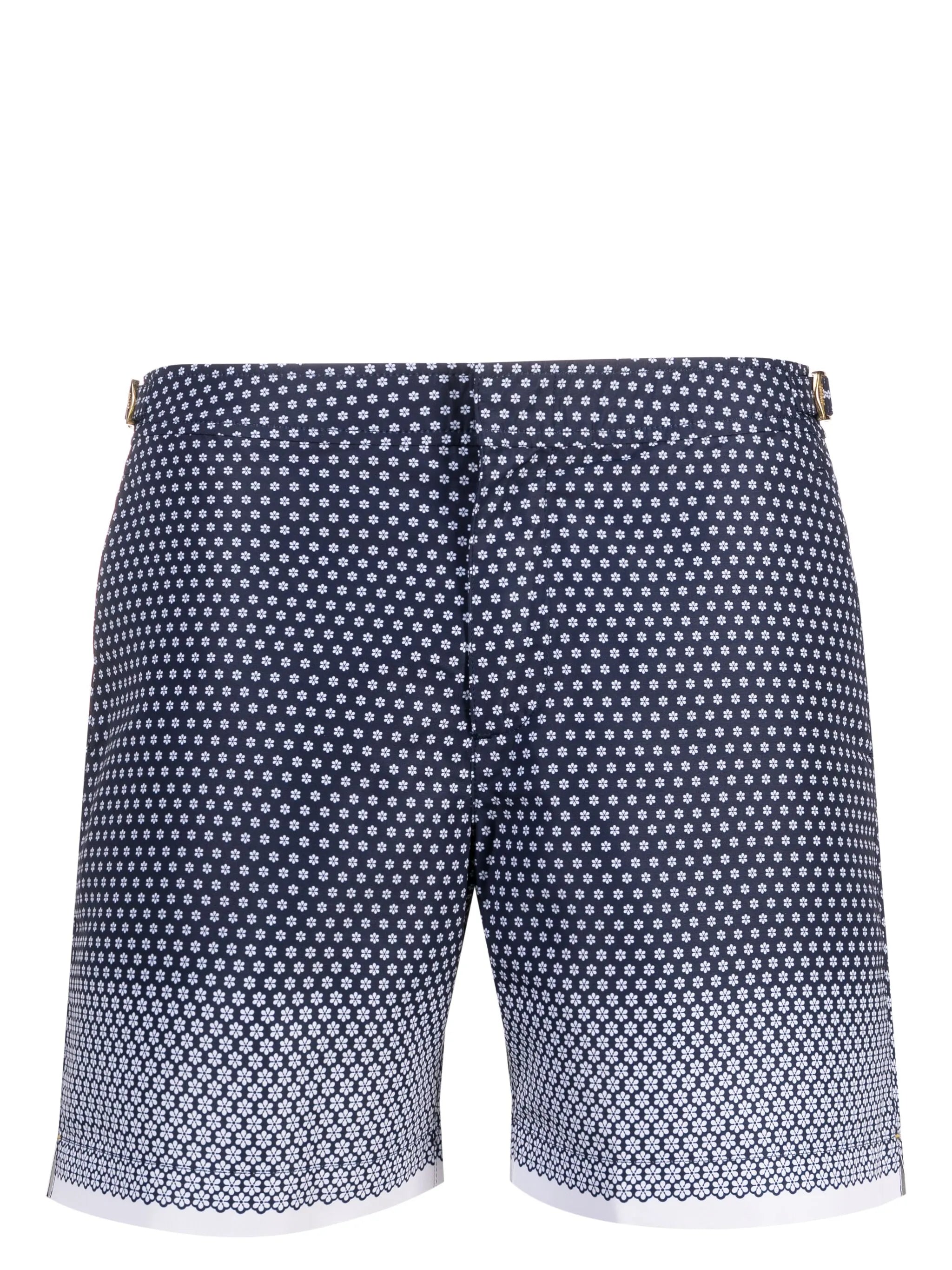 ombré floral-print swim shorts