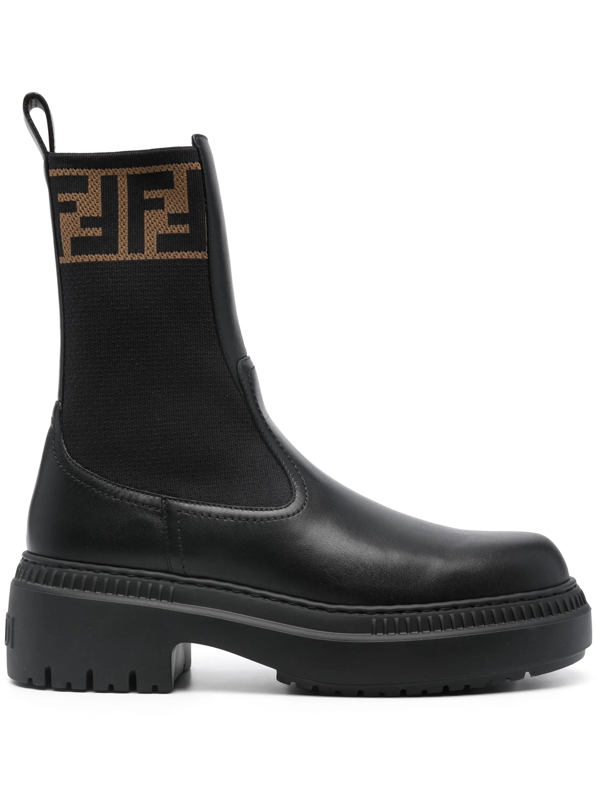 Domino leather ankle boots