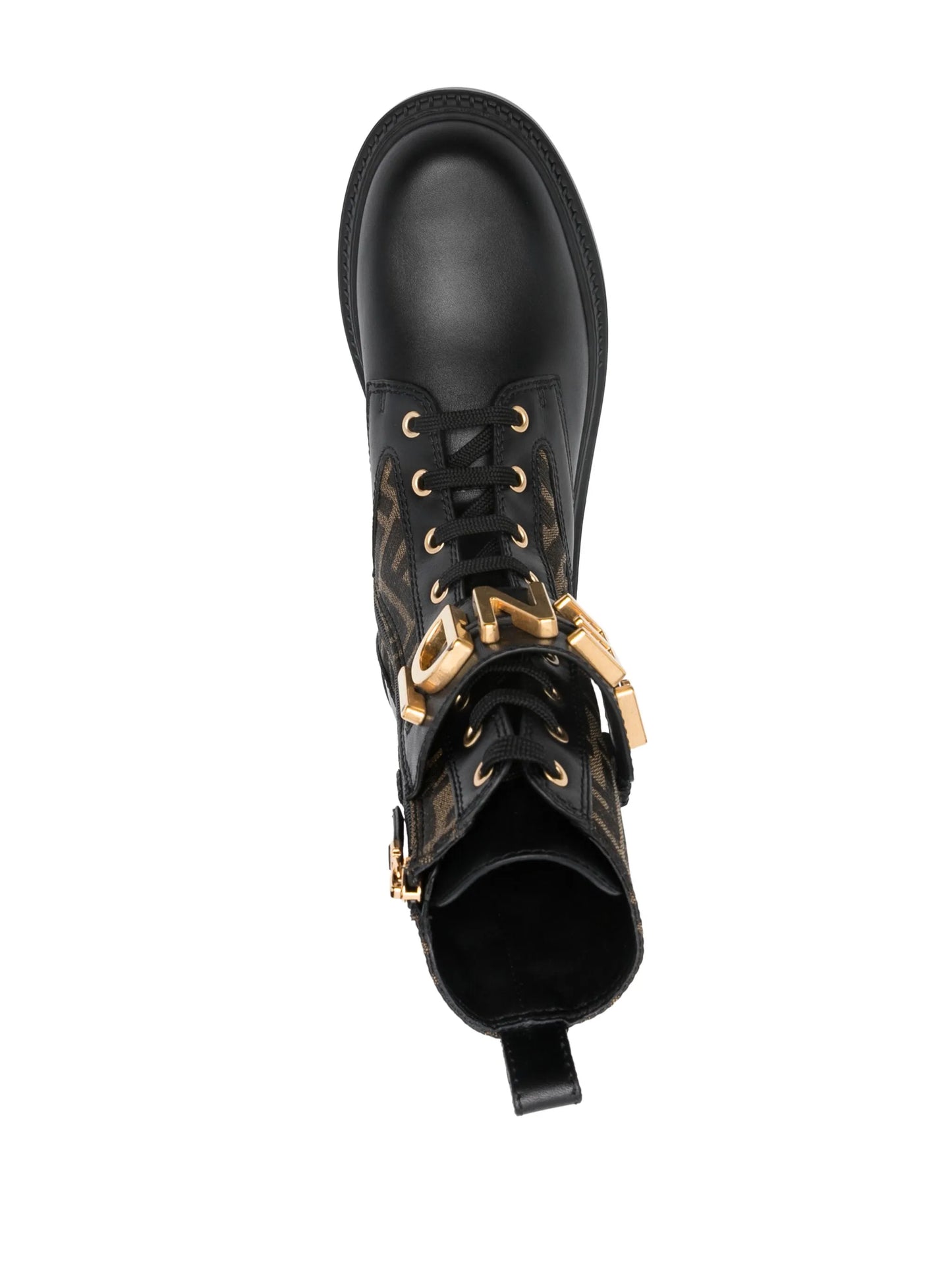 60mm Fendigraphy logo-plaque leather boots