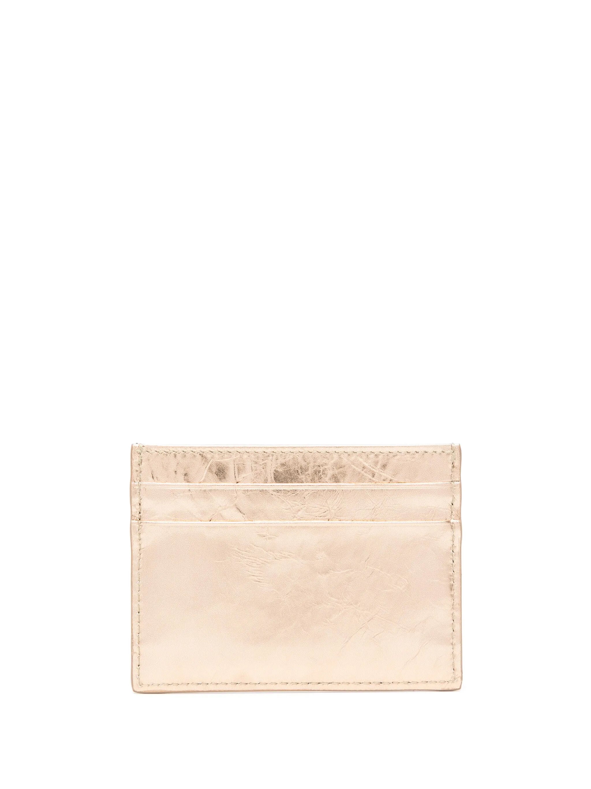 embossed-logo metallic-effect wallet