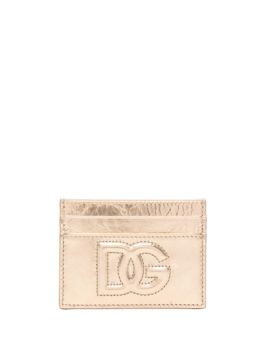embossed-logo metallic-effect wallet