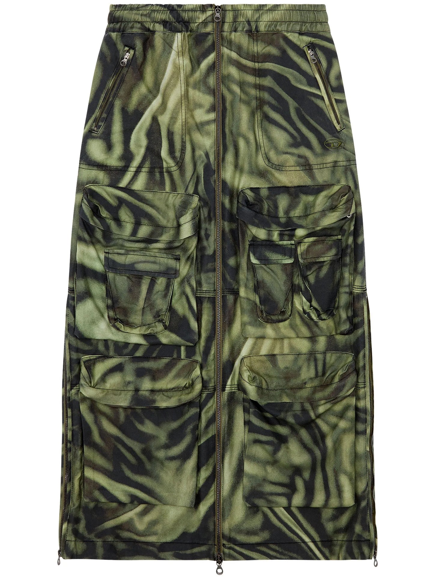 O-Mirtow zebra-print midi skirt