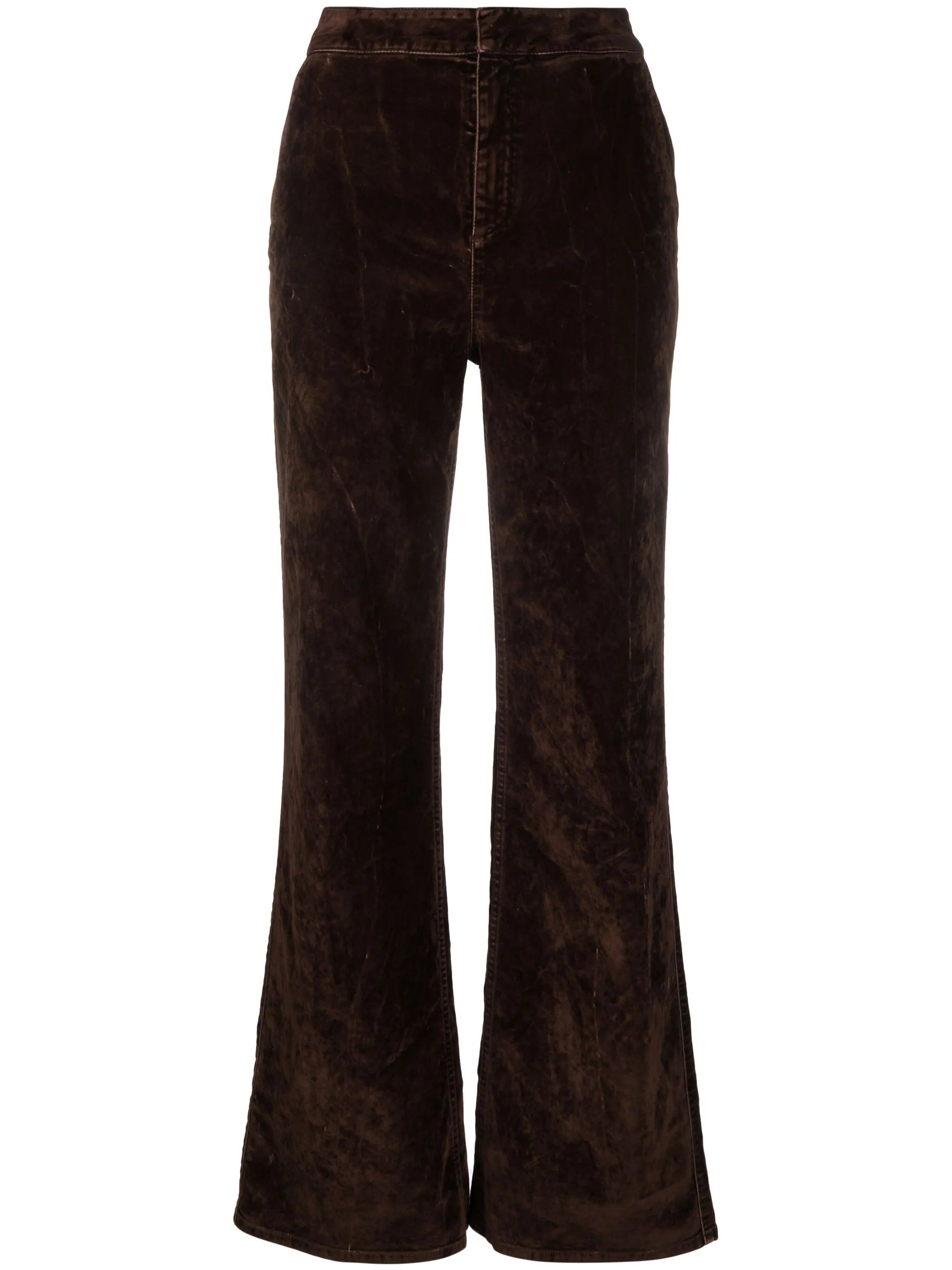 velvet-denim bootcut jeans