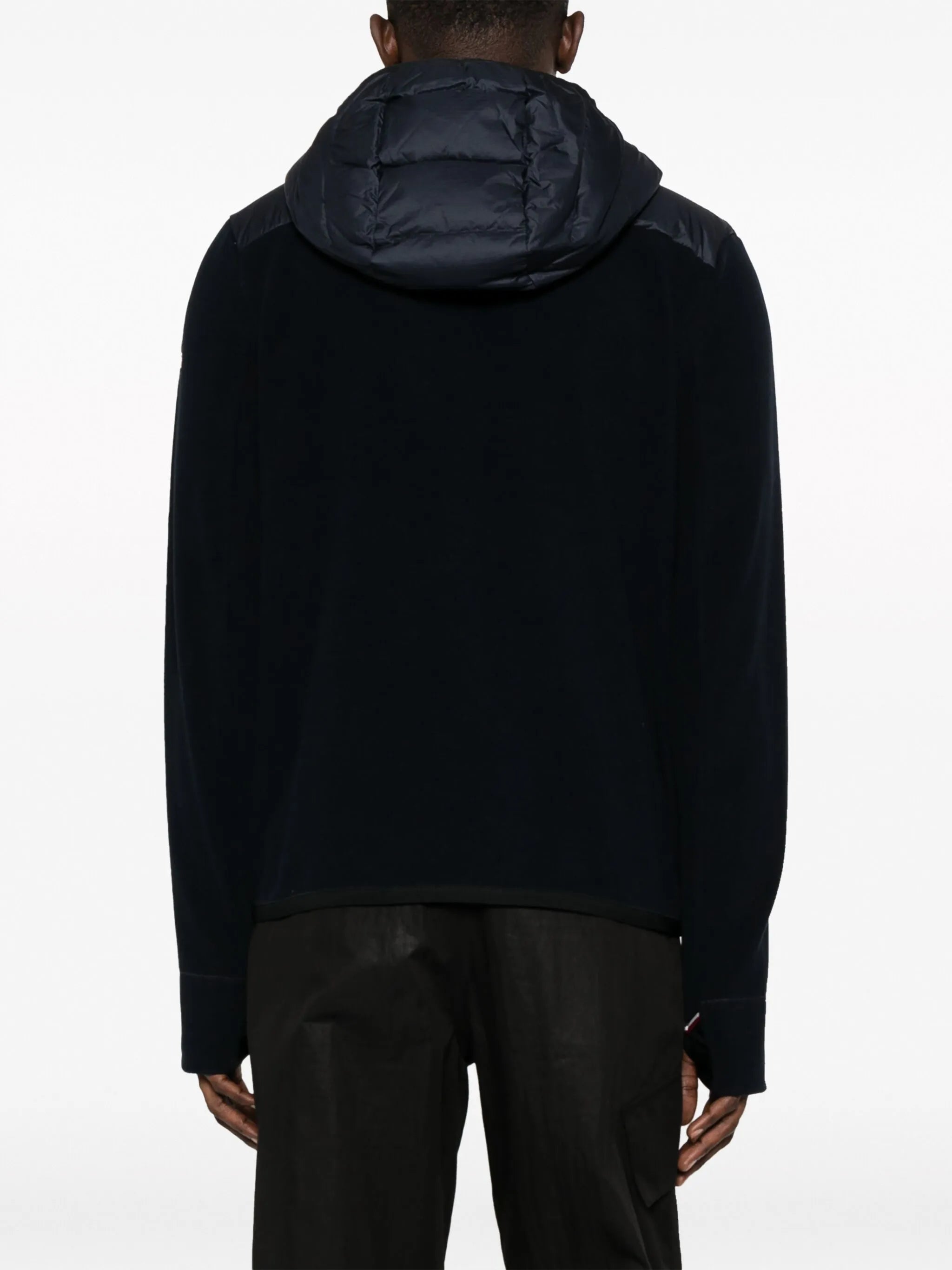 logo-print quilted hooded jacket