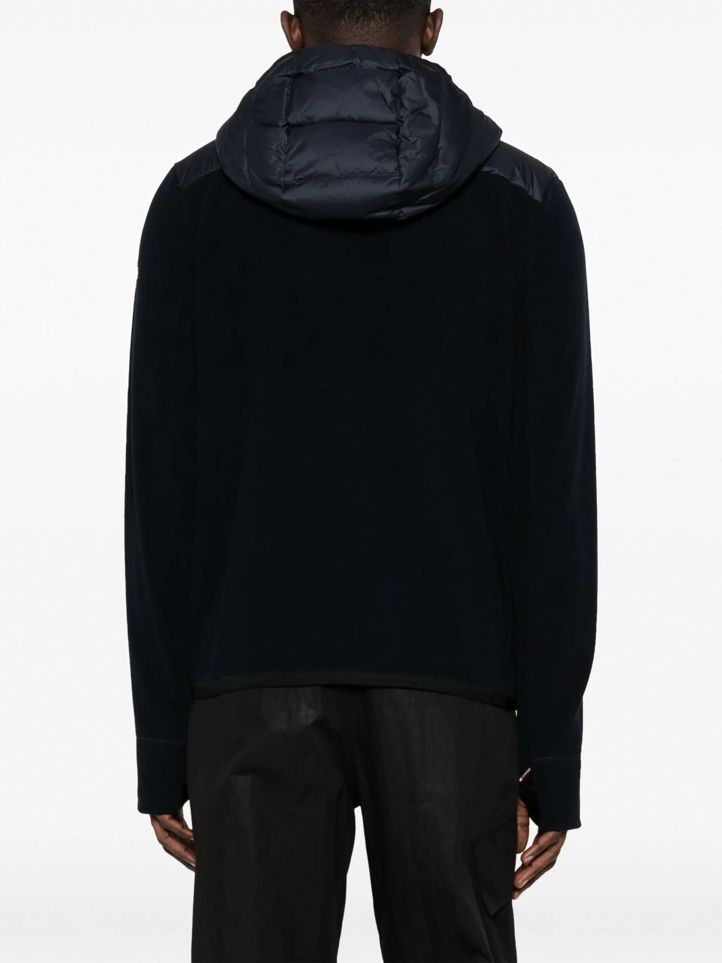 logo-print quilted hooded jacket
