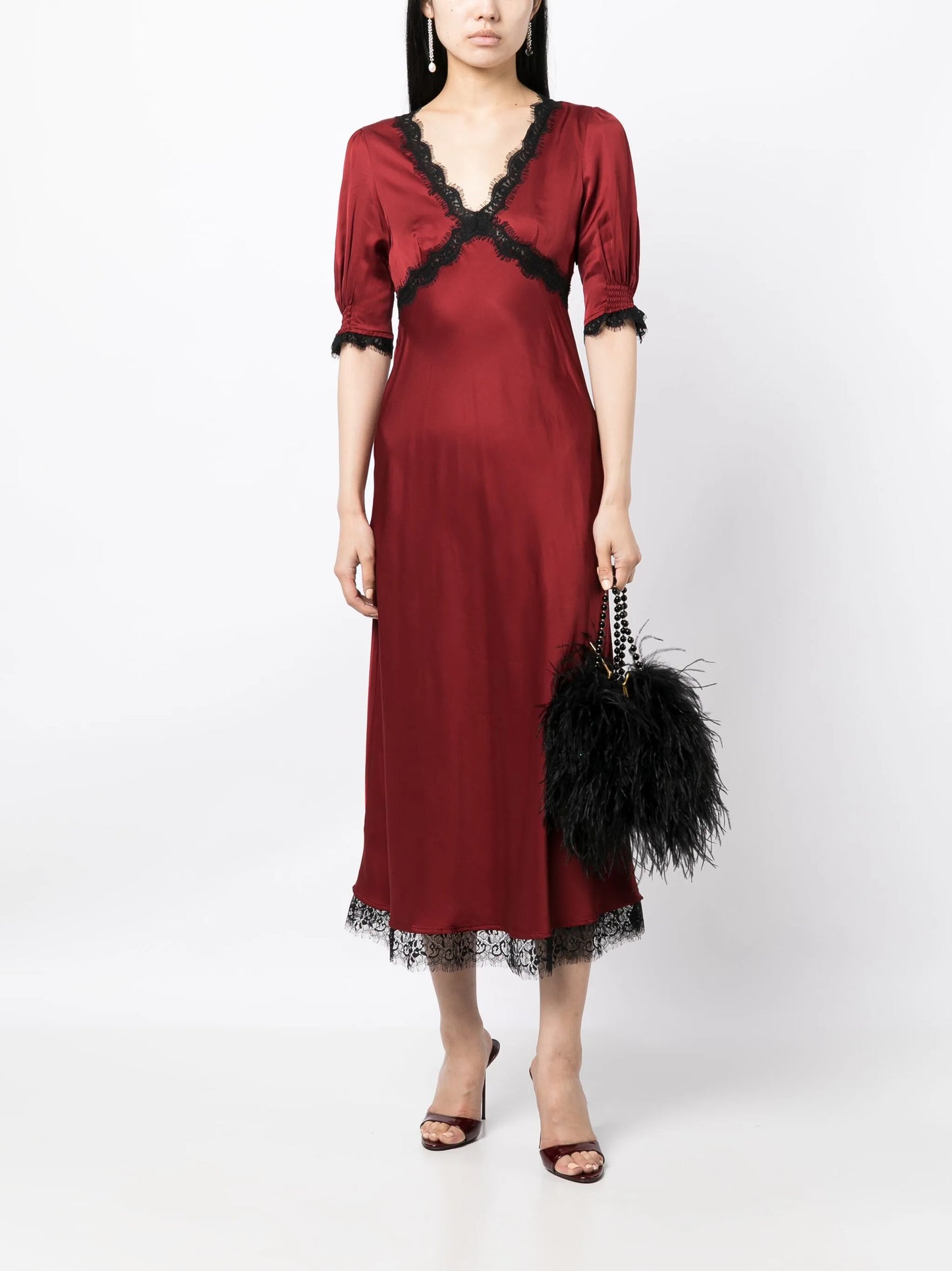 Gabrielle satin midi dress