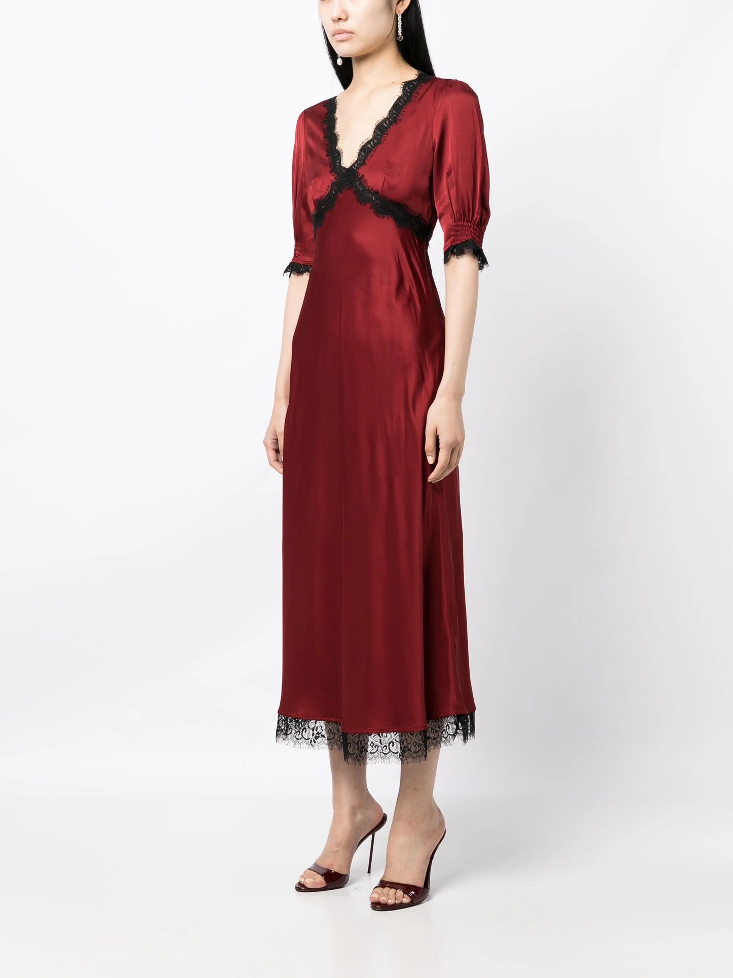 Gabrielle satin midi dress