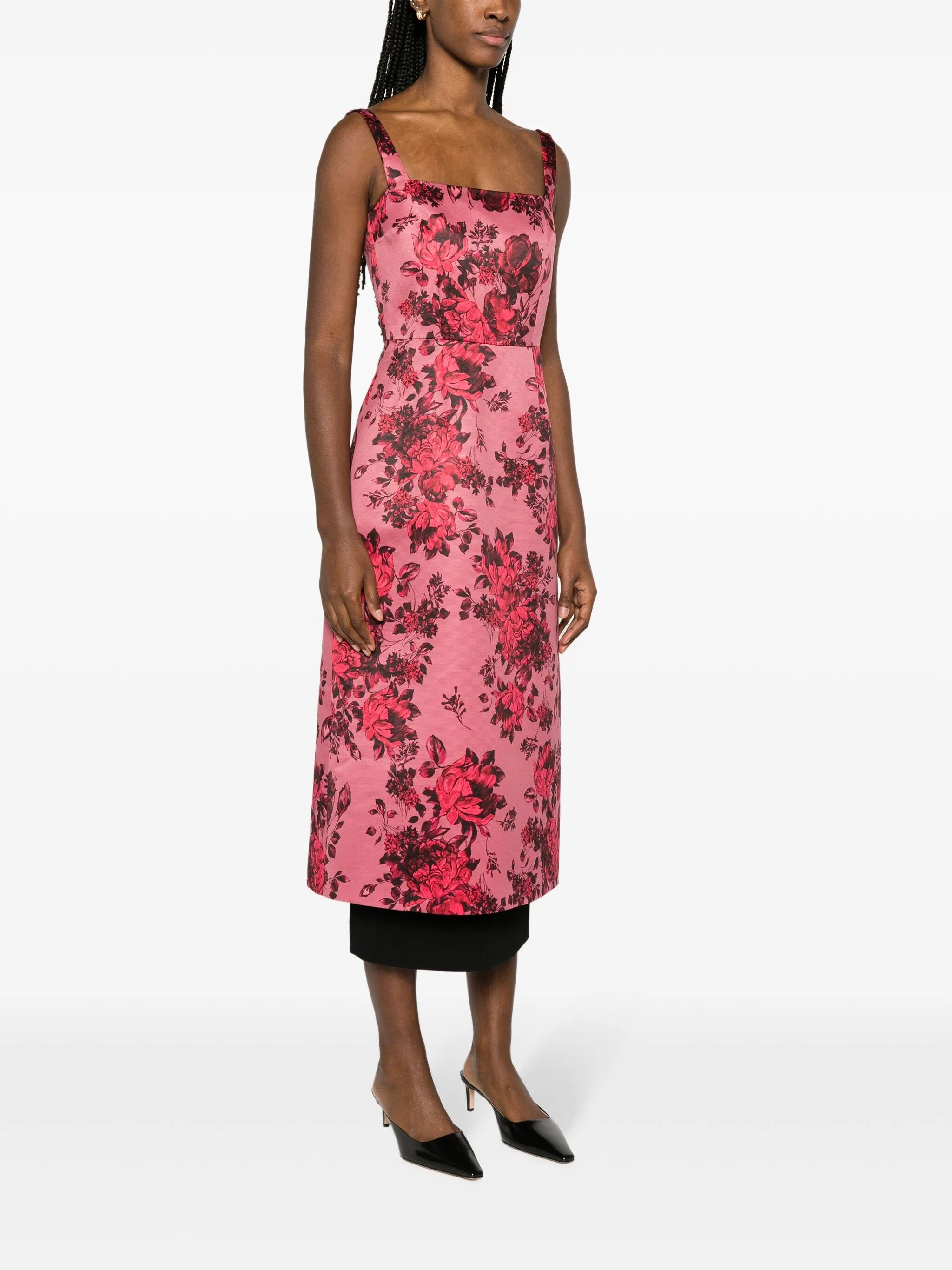 Tiffany floral-print taffeta dress
